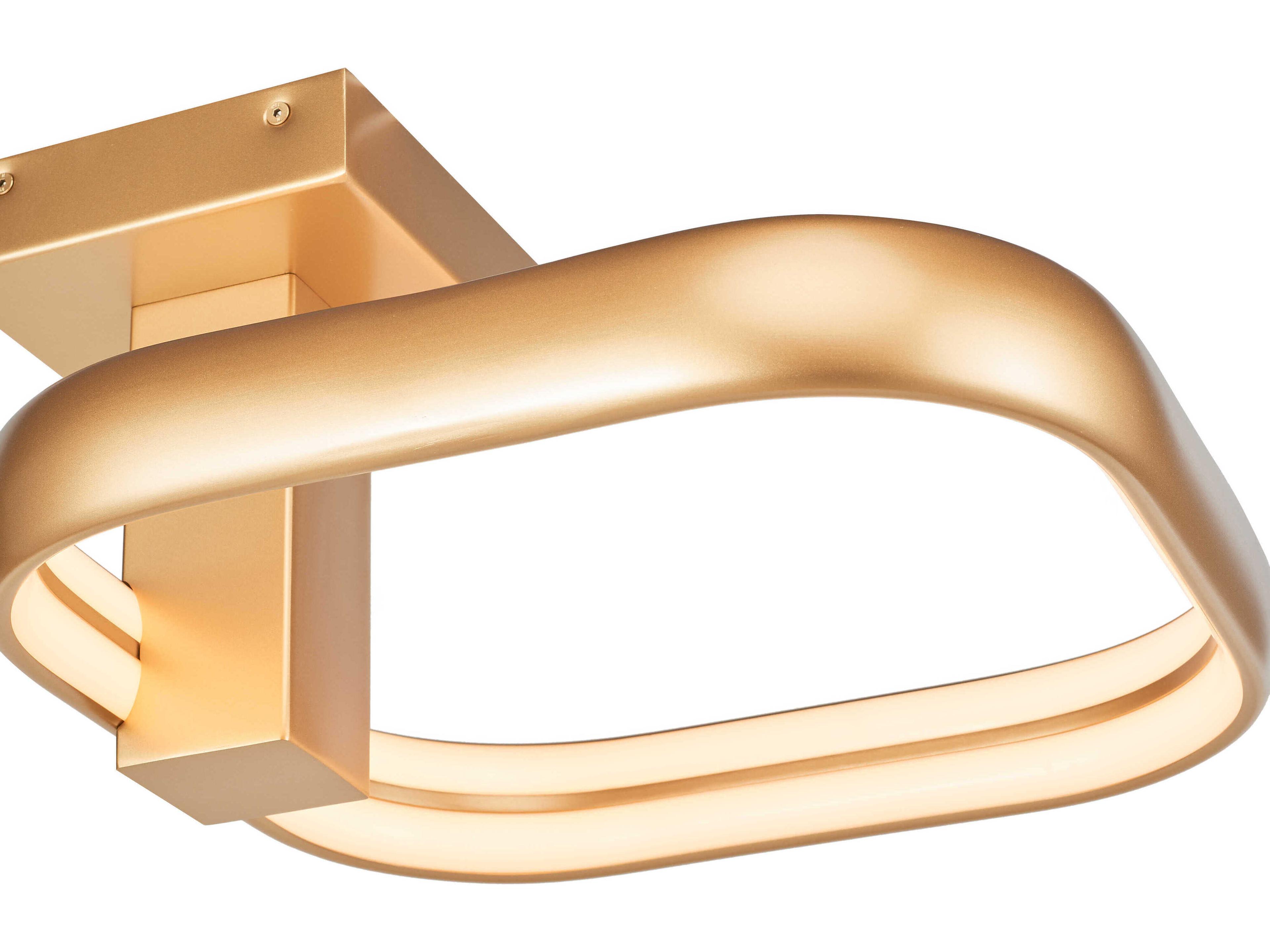 Abra Rave 1-Light Gold Semi Flush Mount