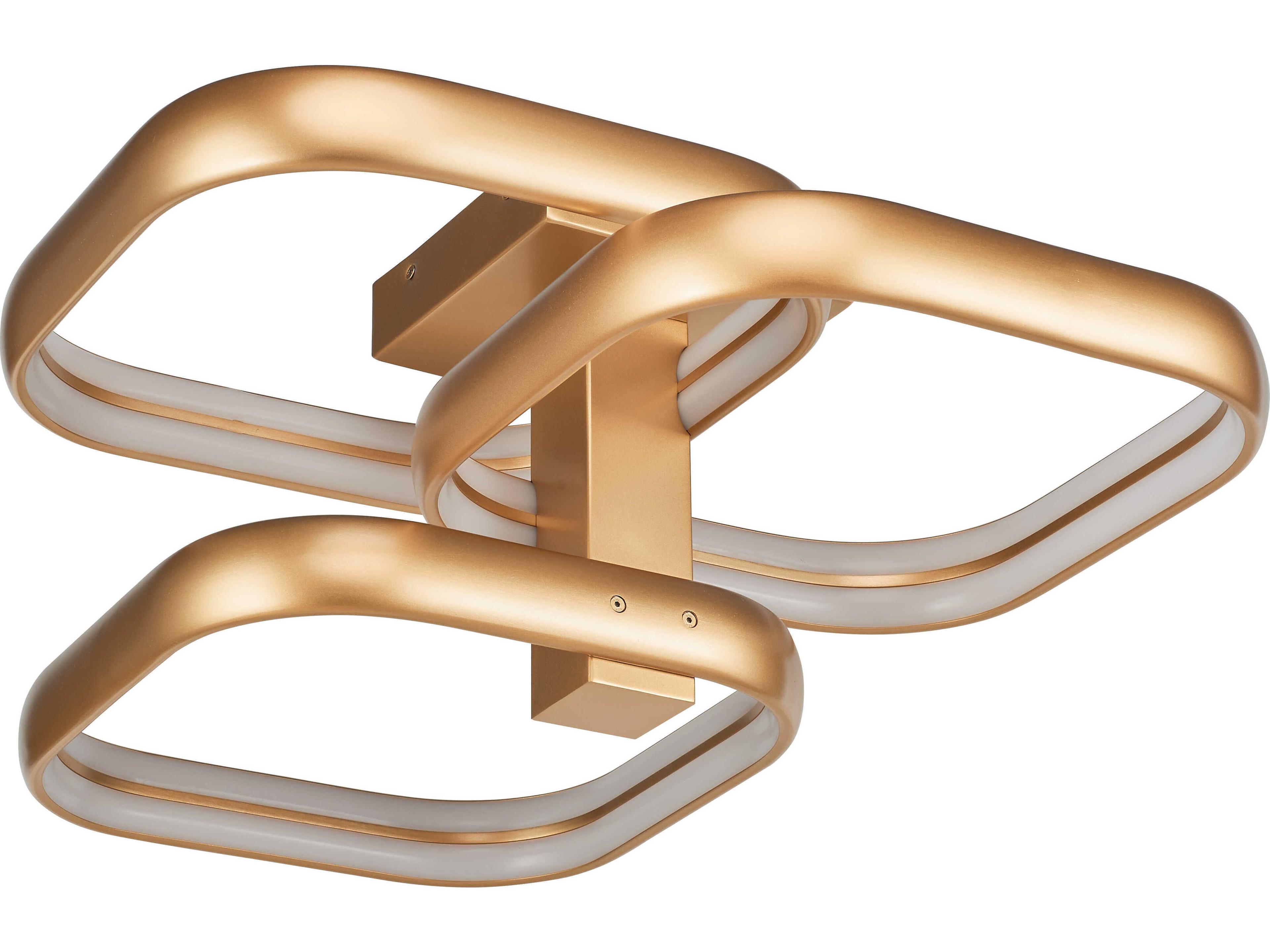 Abra Rave 3-Light Gold Semi Flush Mount