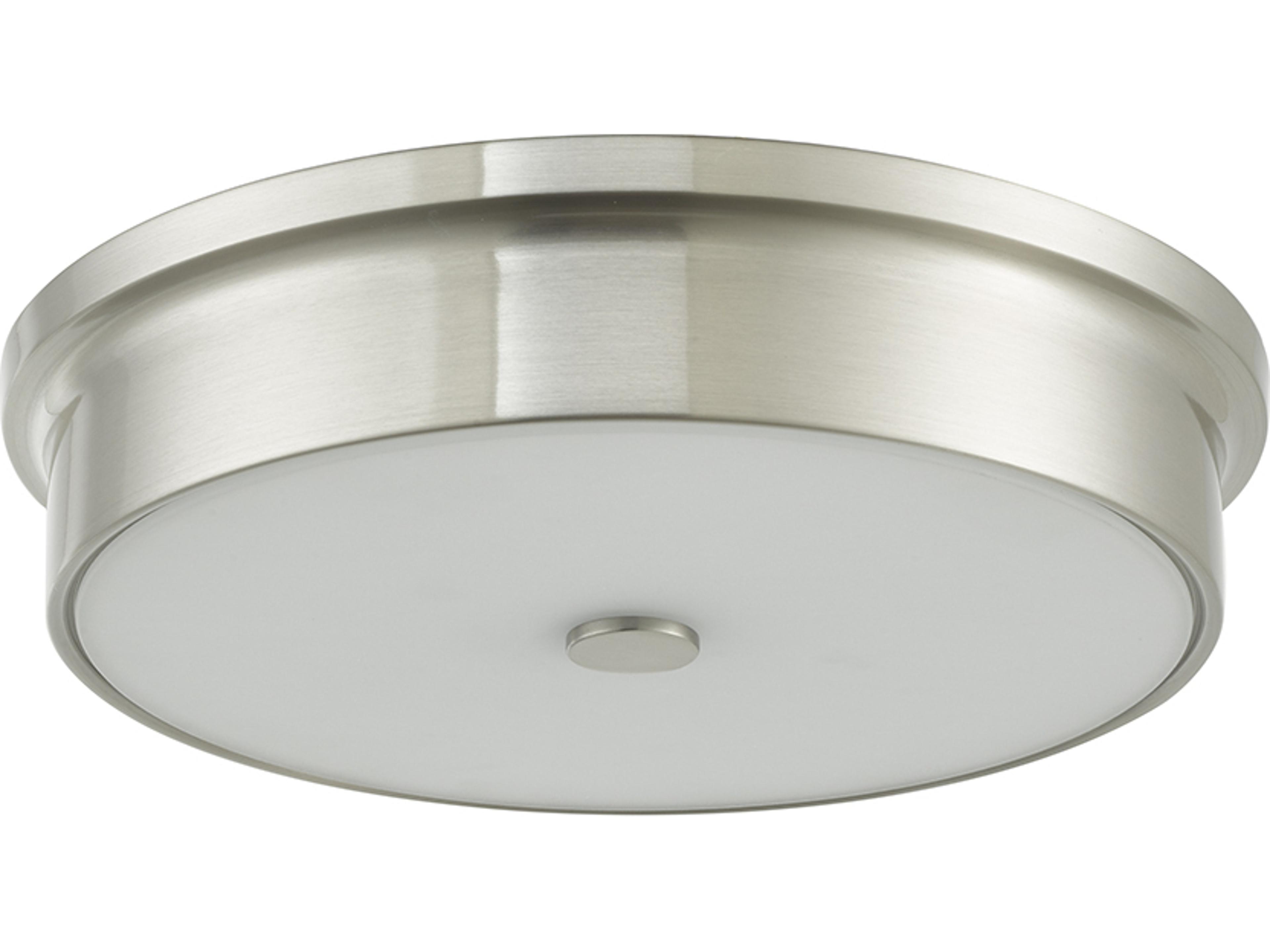 Abra Spark 1-Light Brushed Nickel Round Flush Mount