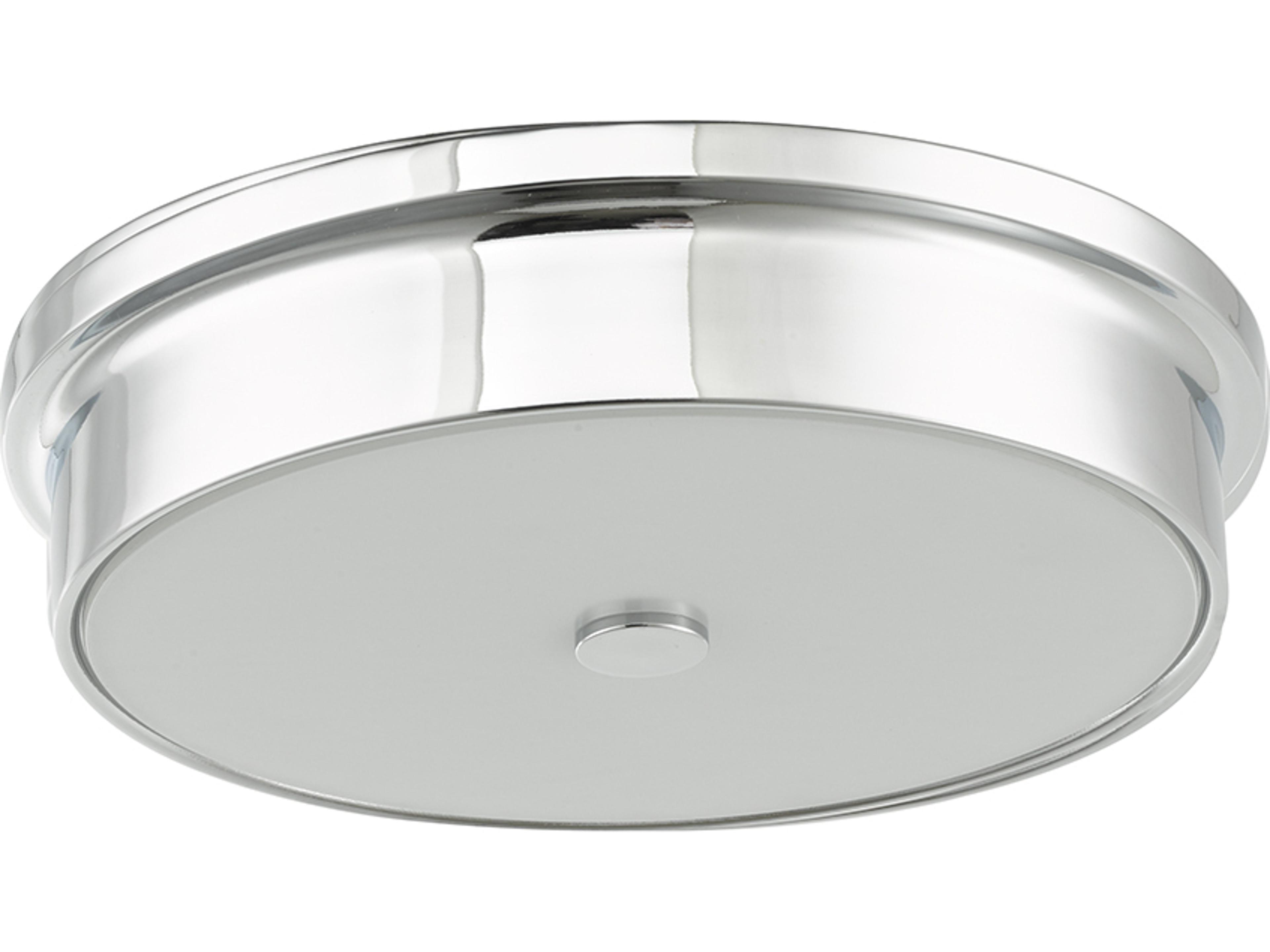 Abra Spark 1-Light Chrome Round Flush Mount
