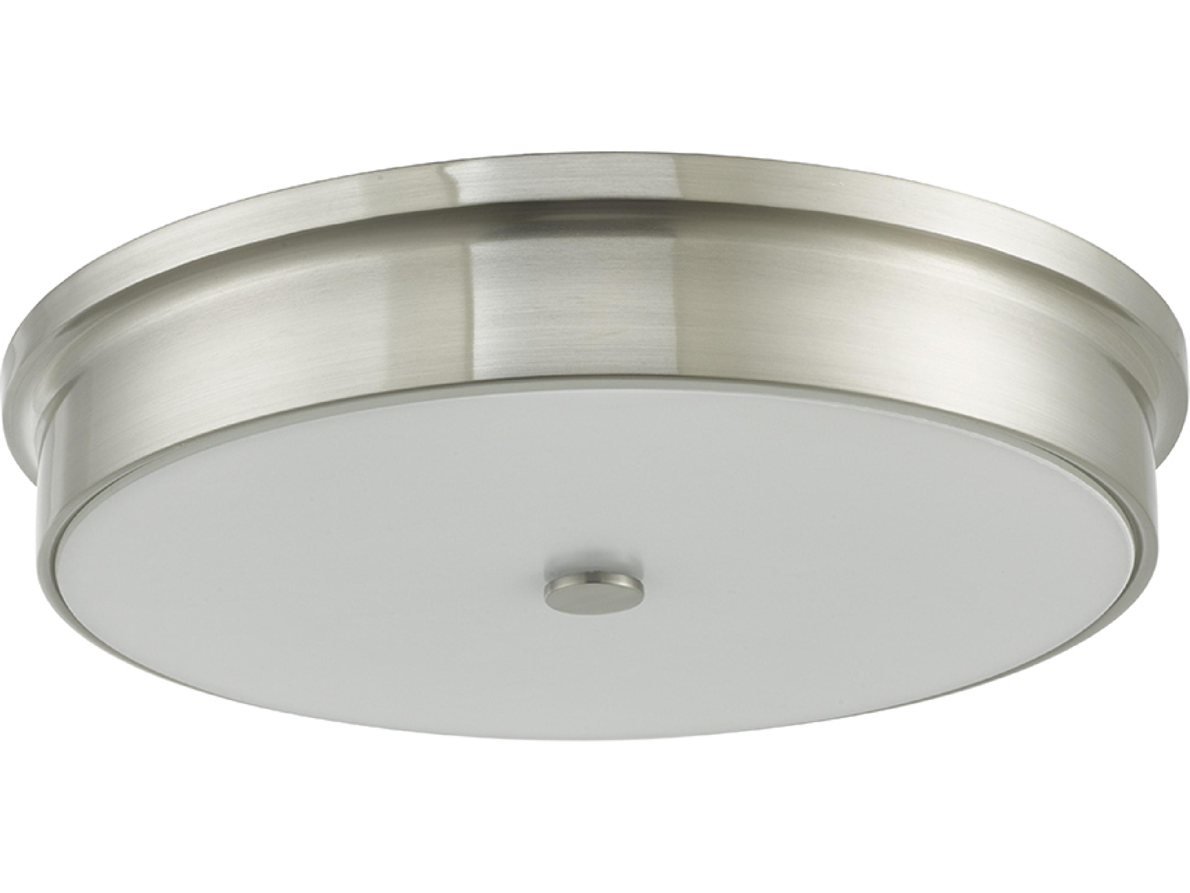 Abra Spark 1-Light Brushed Nickel Round Flush Mount