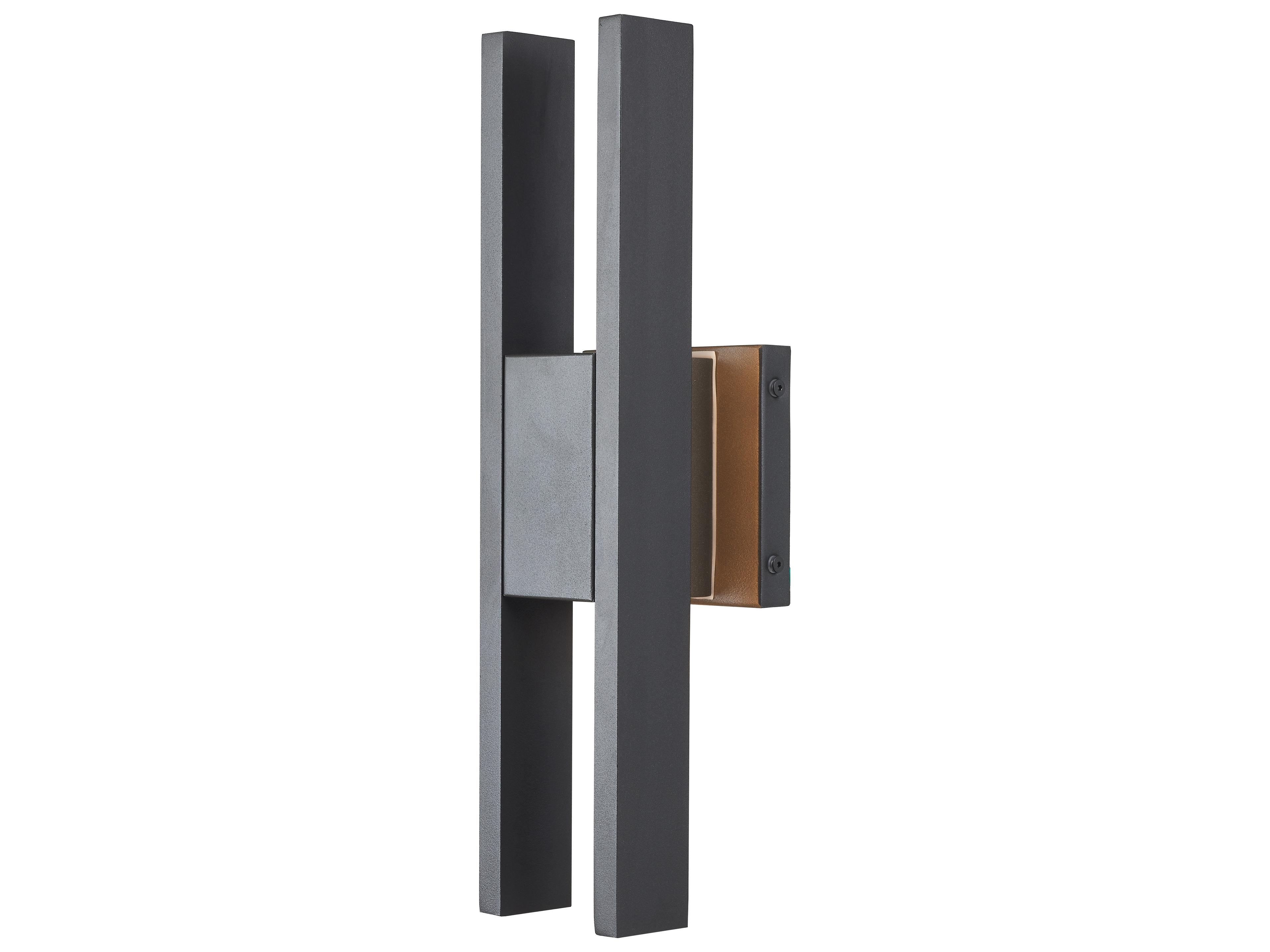 Slate Outdoor LED Wall Sconce Modern Matte Black