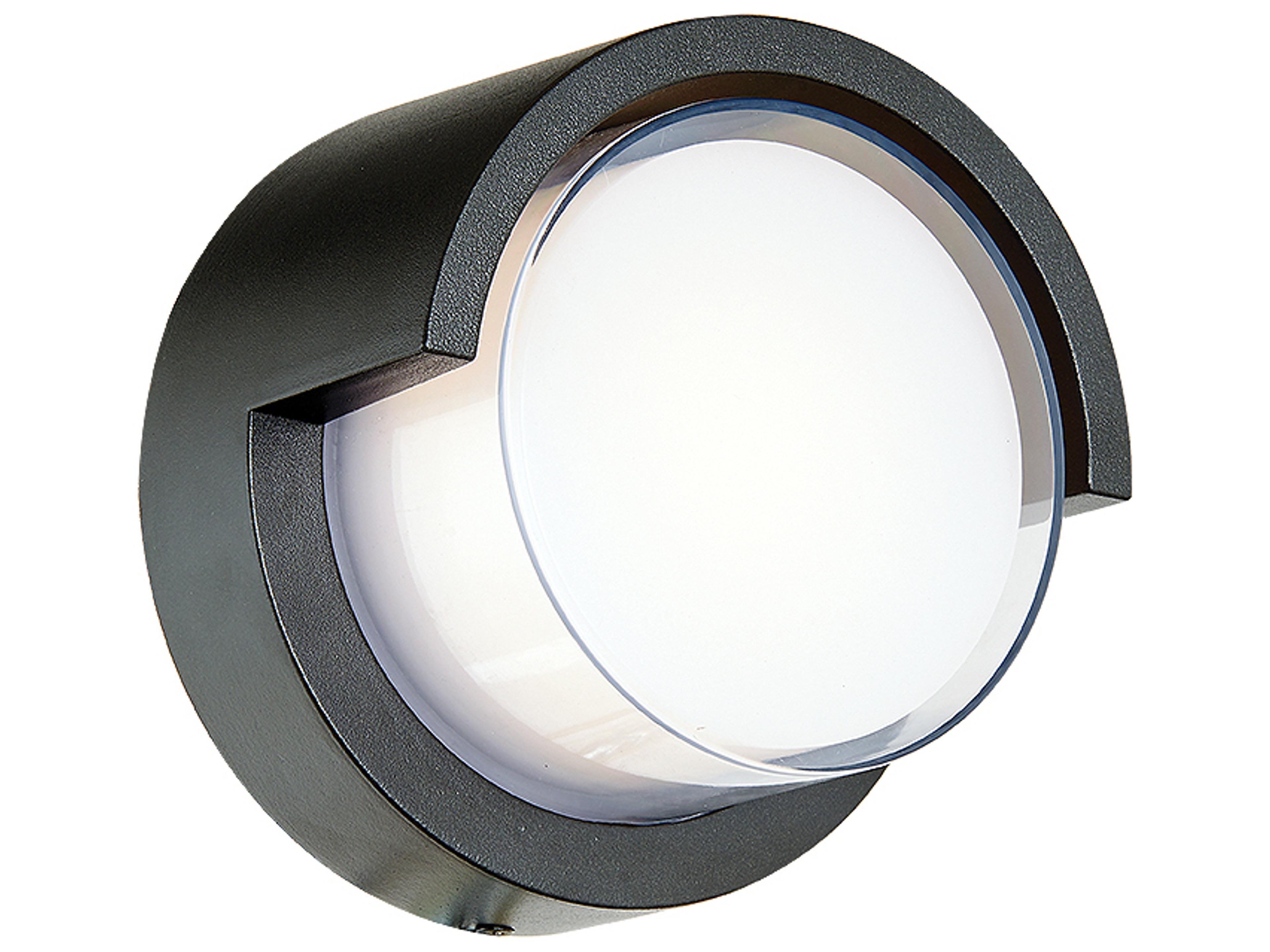 Lighting Geo Round Hooded Outdoor Wall Sconce