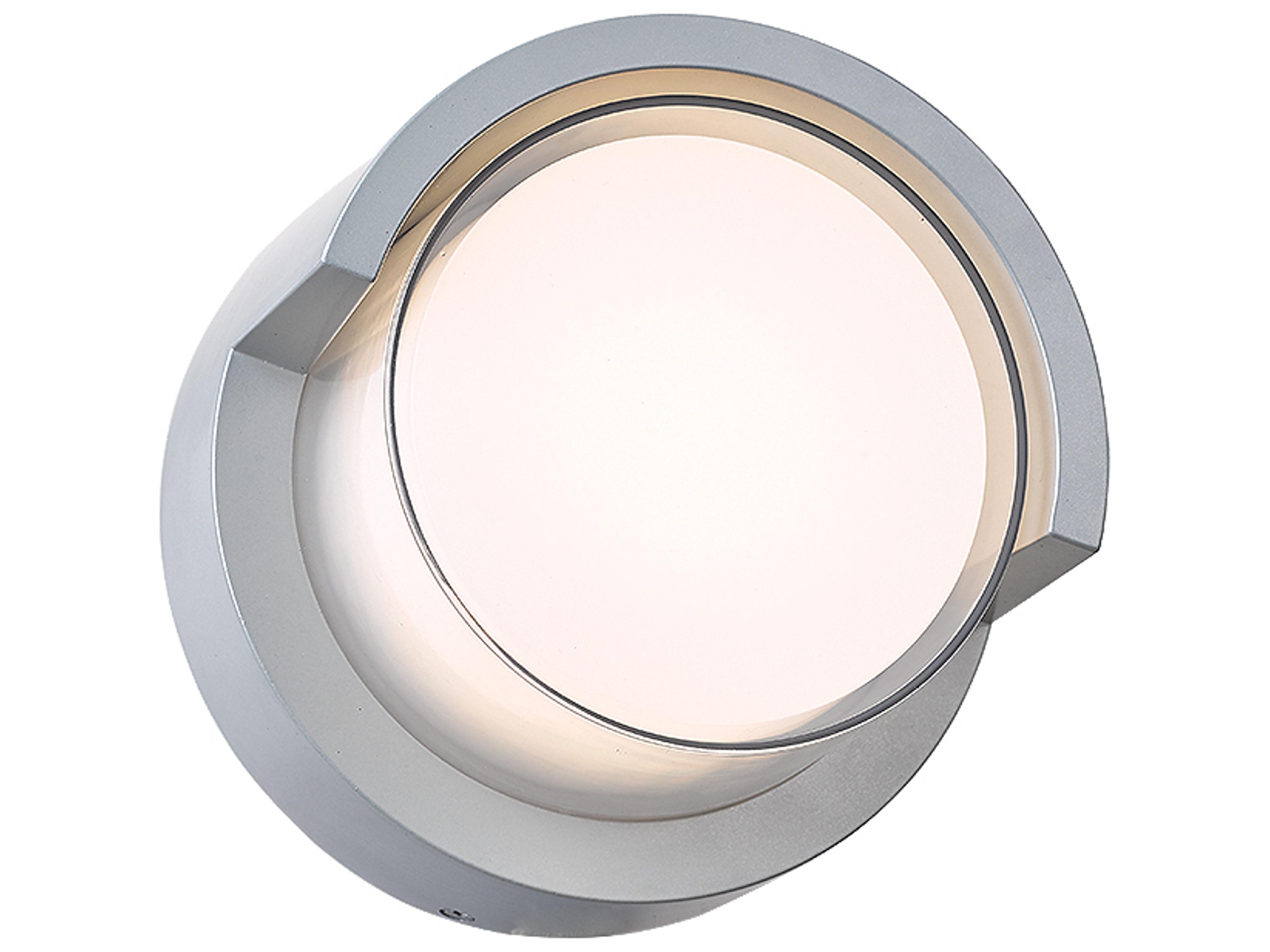 Geo Round Outdoor Wall Sconce Modern Hooded Light