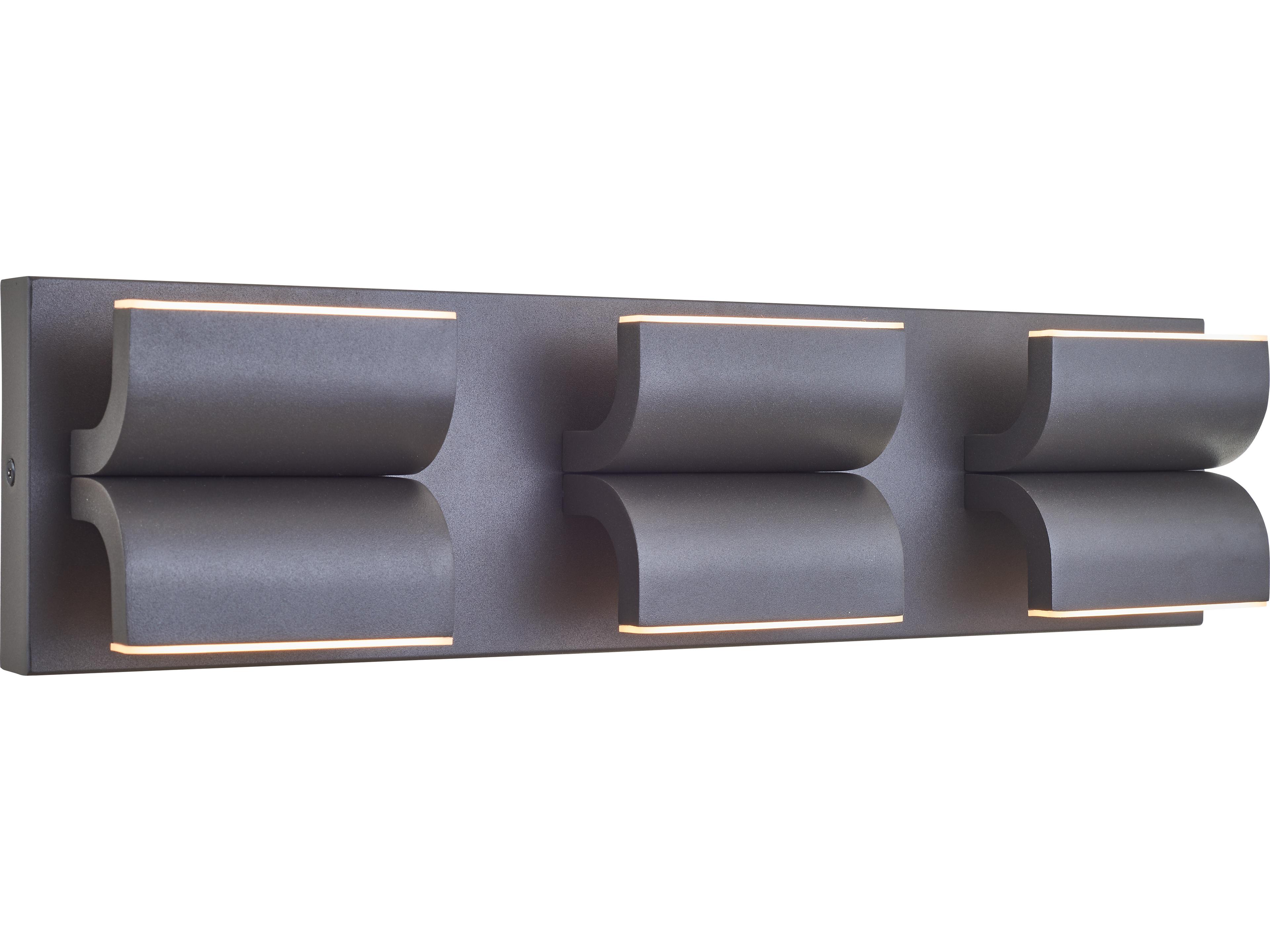 Willow 6 Light Curved Wall Fixture Matte Black