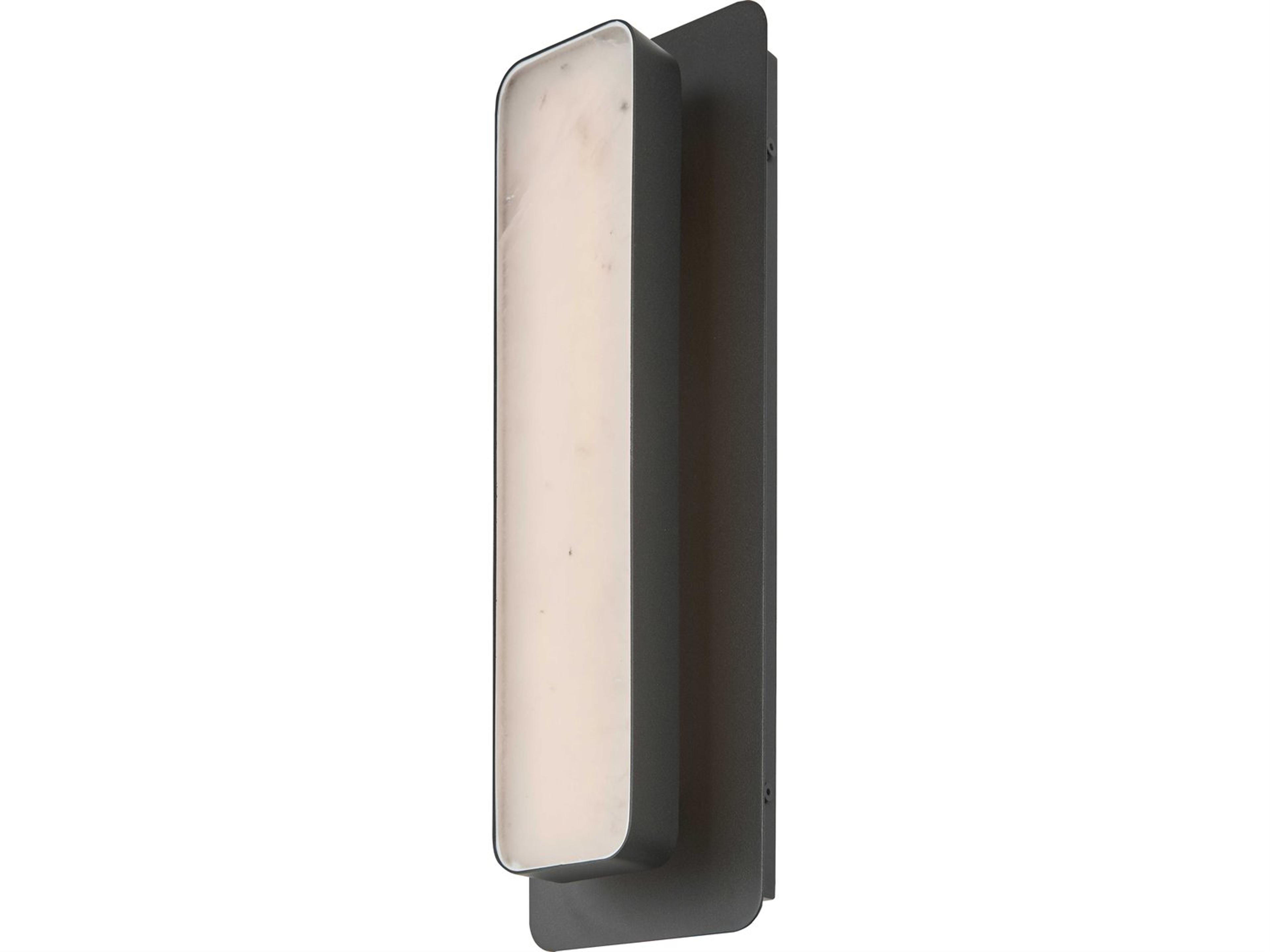 Ingot Outdoor Wall Sconce Modern Matte Black Light