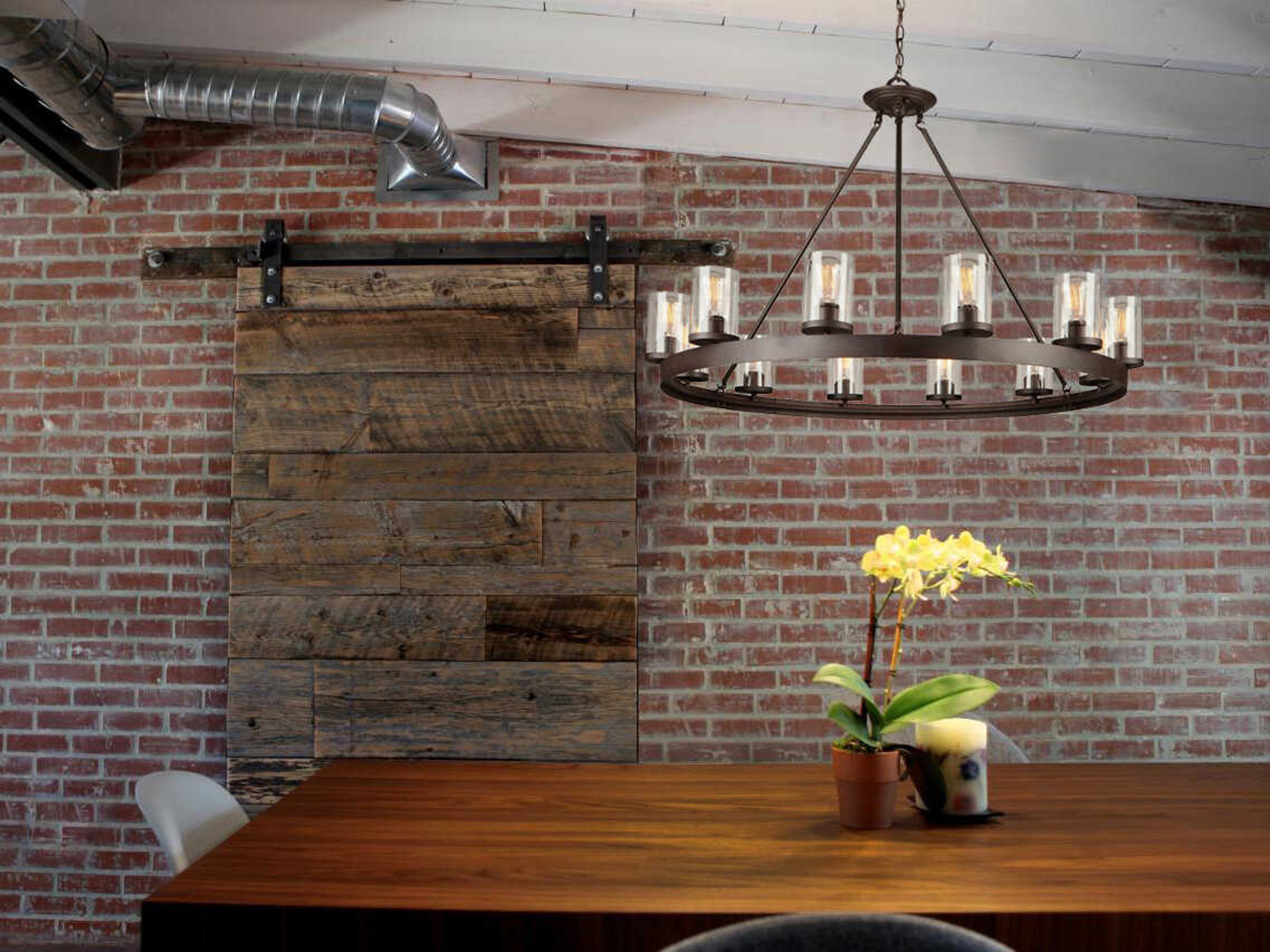 Artcraft Melno Park 12-Light Oil Rubbed Bronze Glass Cylinder Chandelier