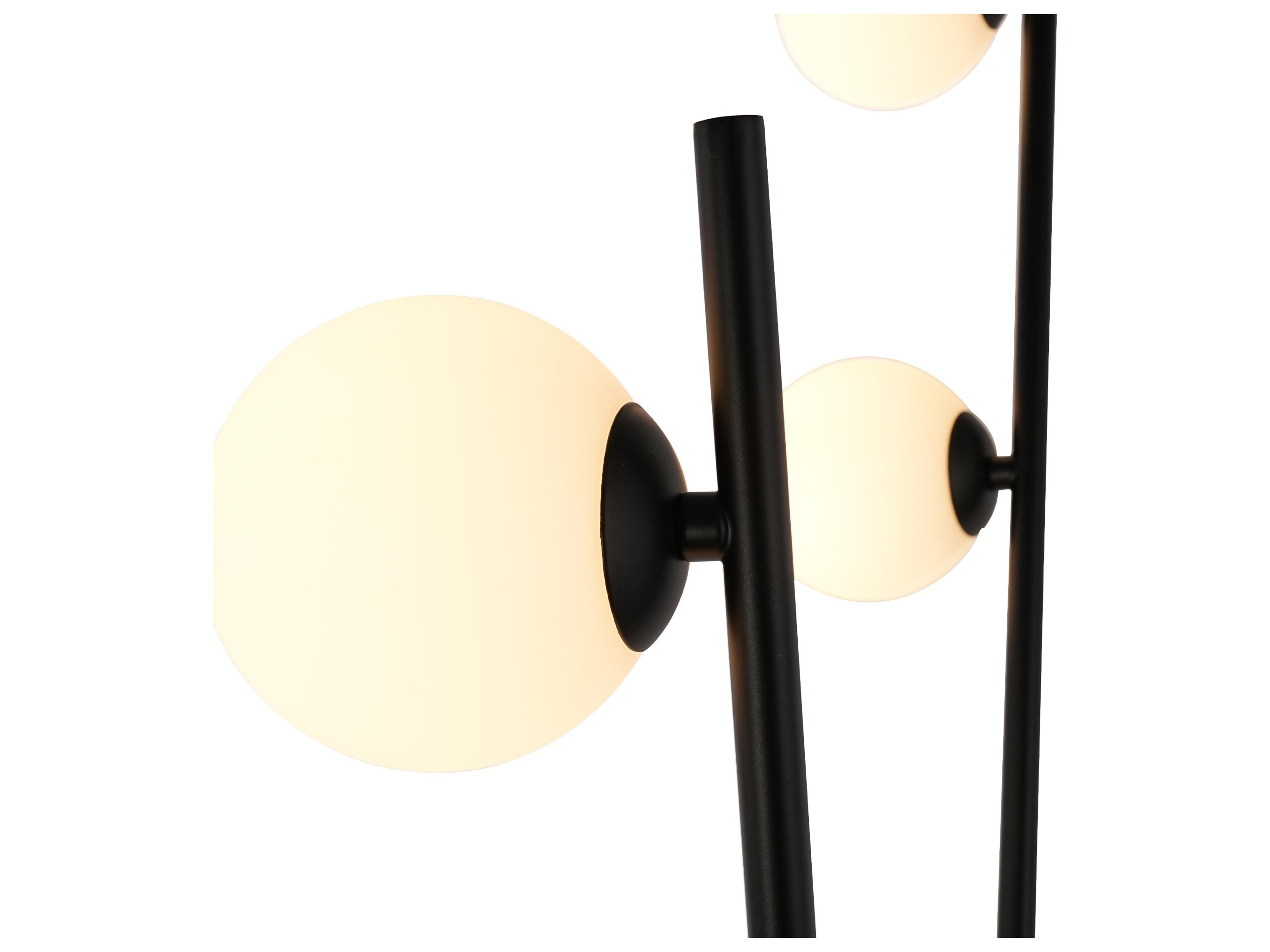 Artcraft Cortina 6-Light Black Brushed Brass Floor Lamp