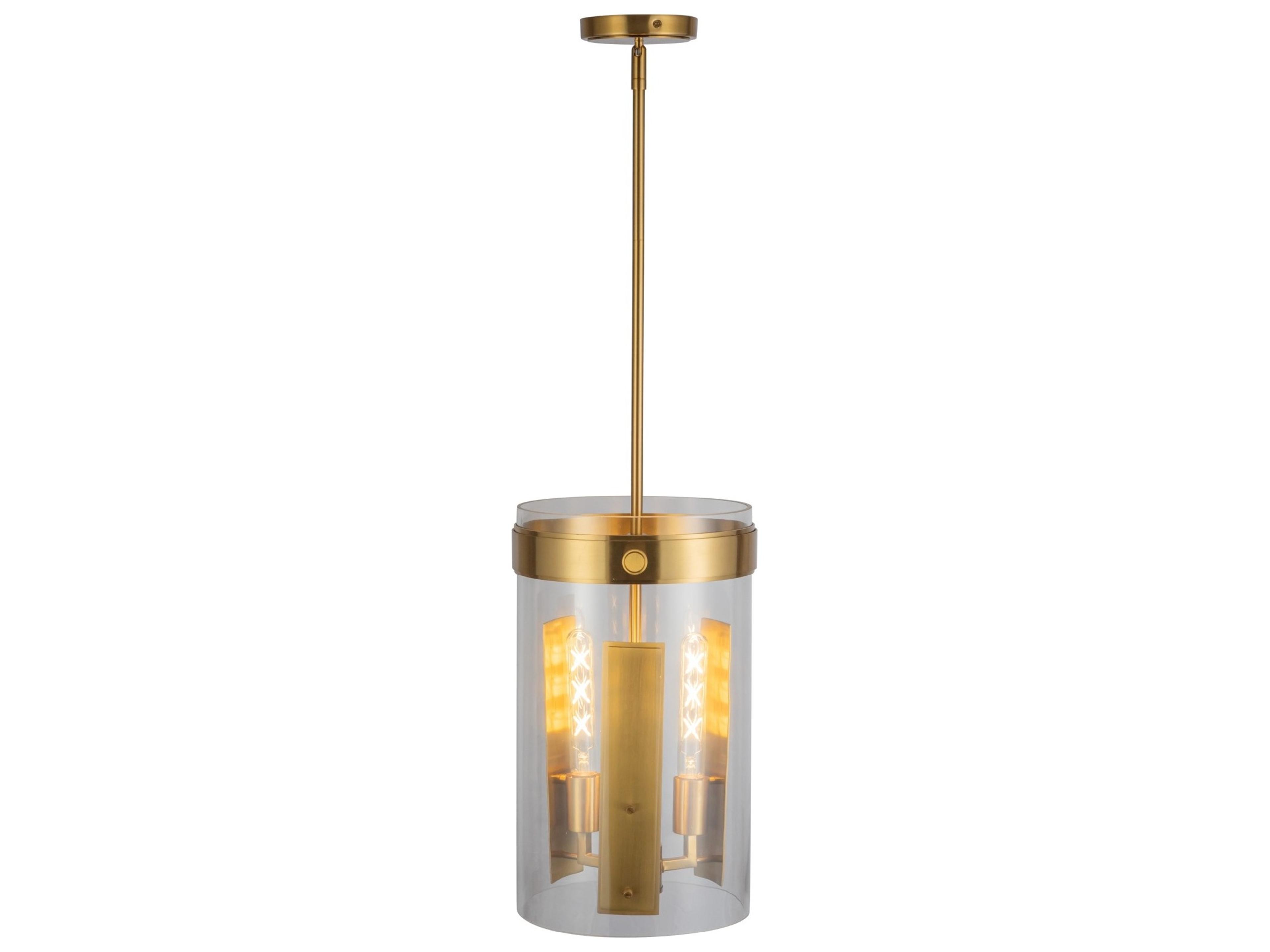 Artcraft Dahlia 3-Light Brushed Brass Mini Pendant