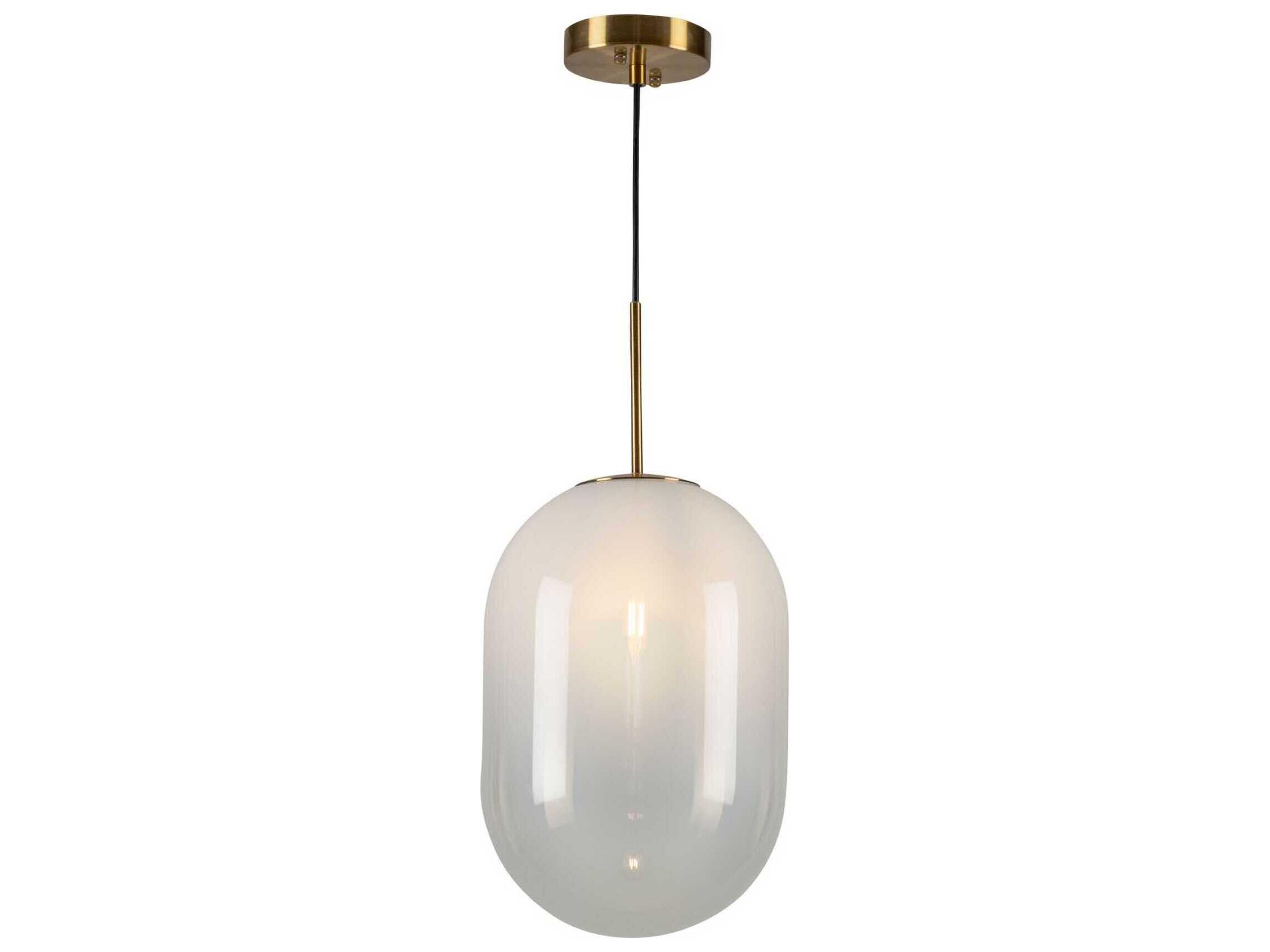Vita Pendant Light in Brushed Brass and Ombre Glass