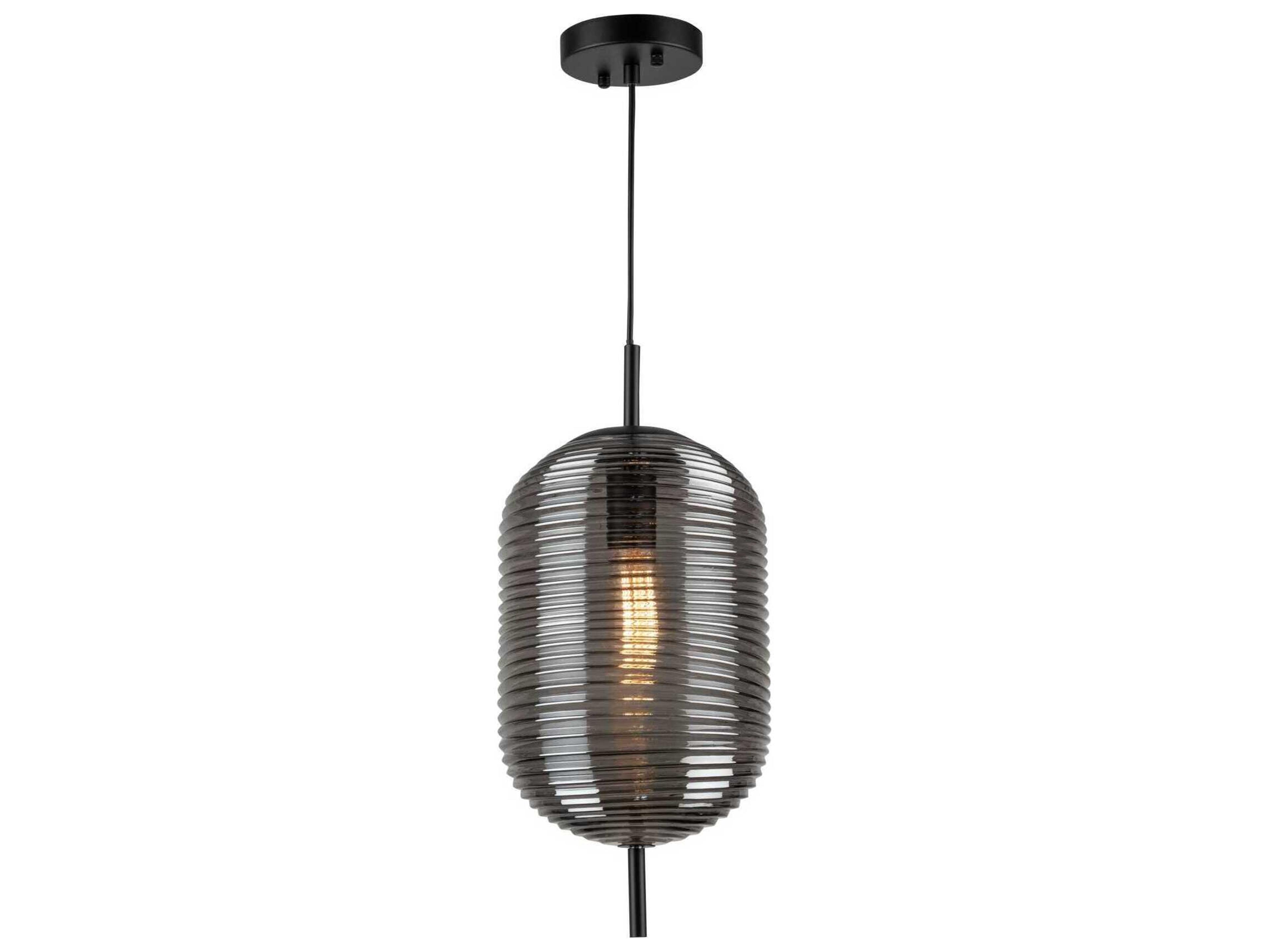 Artcraft Vita 1-Light Black Mini Pendant