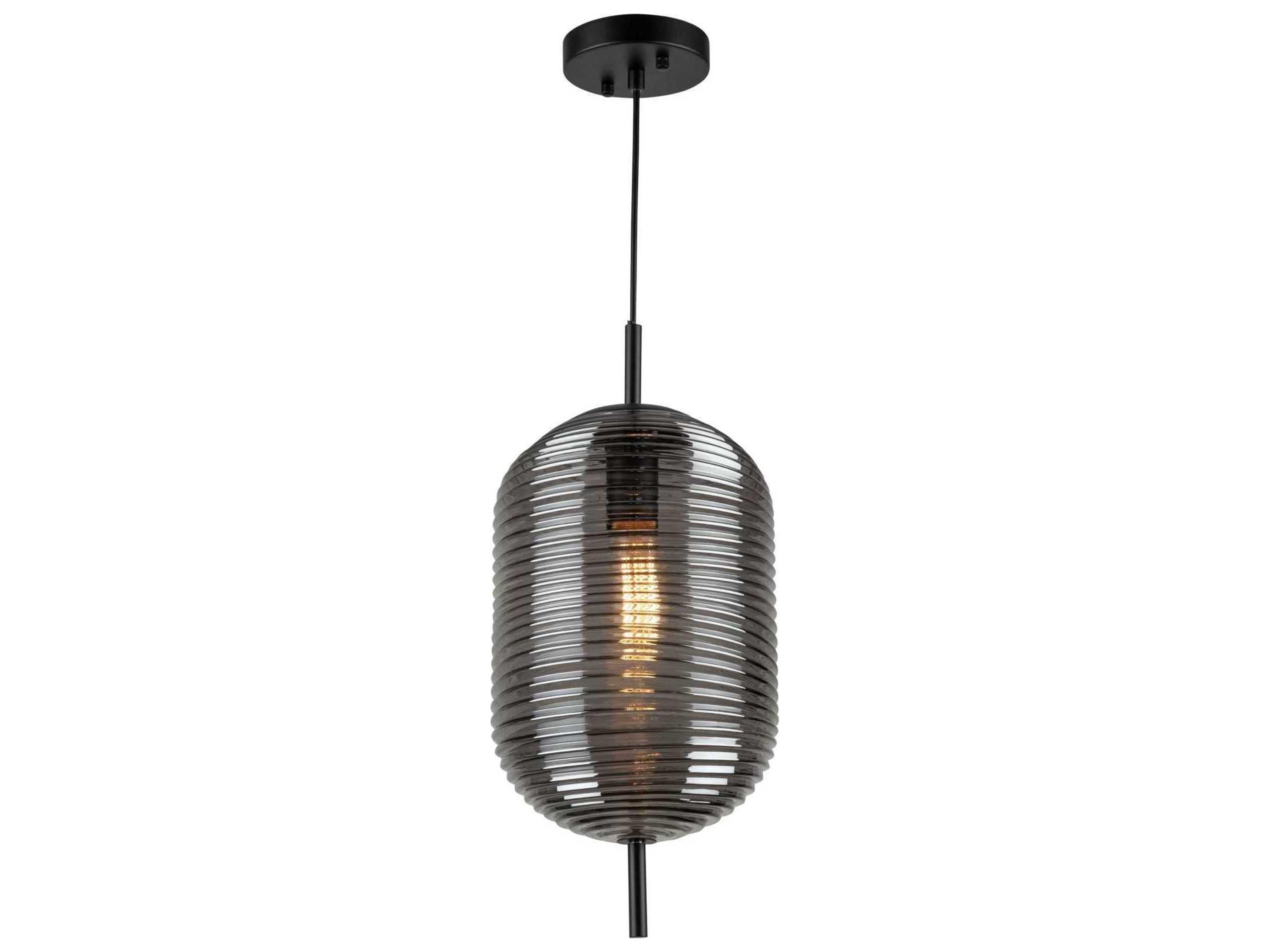 Artcraft Vita 1-Light Black Mini Pendant