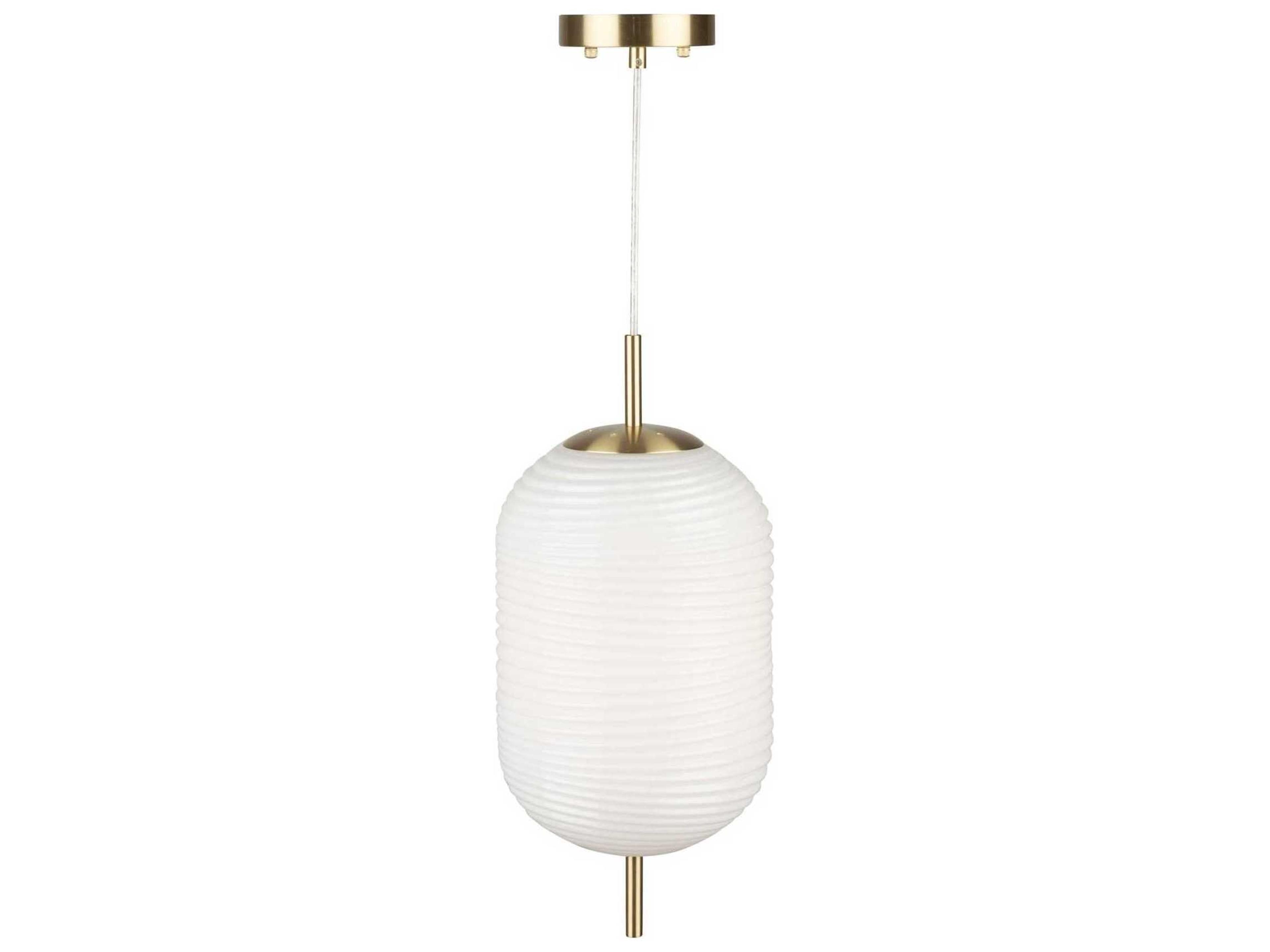 Artcraft Vita 1-Light White Brass Mini Pendant