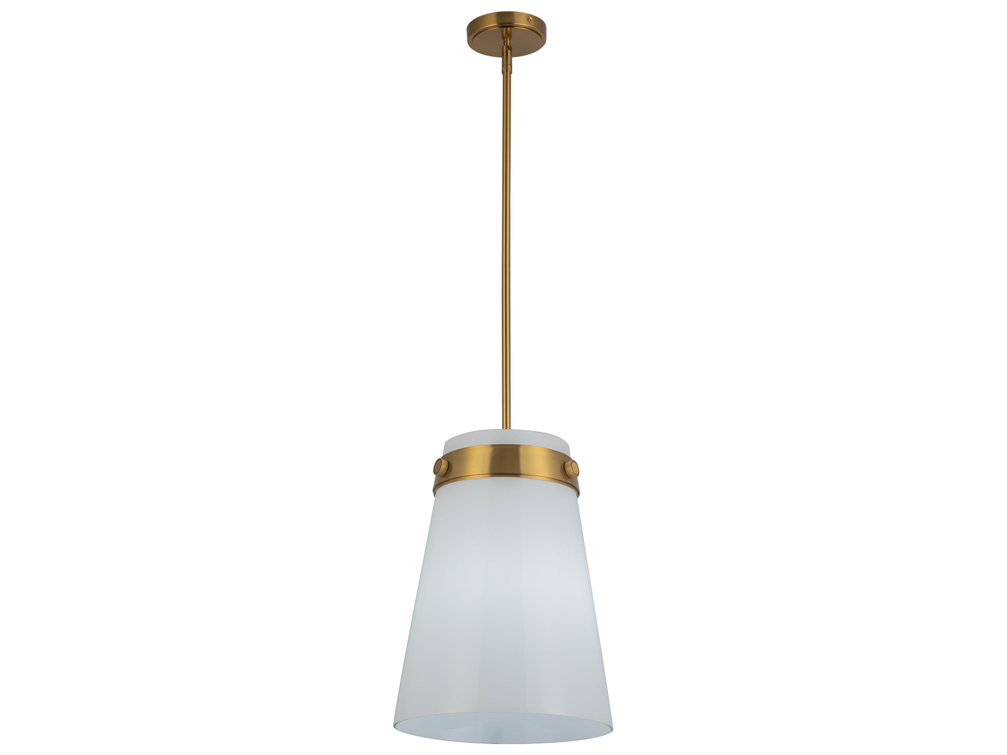Artcraft Dahlia 1-Light Brushed Brass Mini Pendant