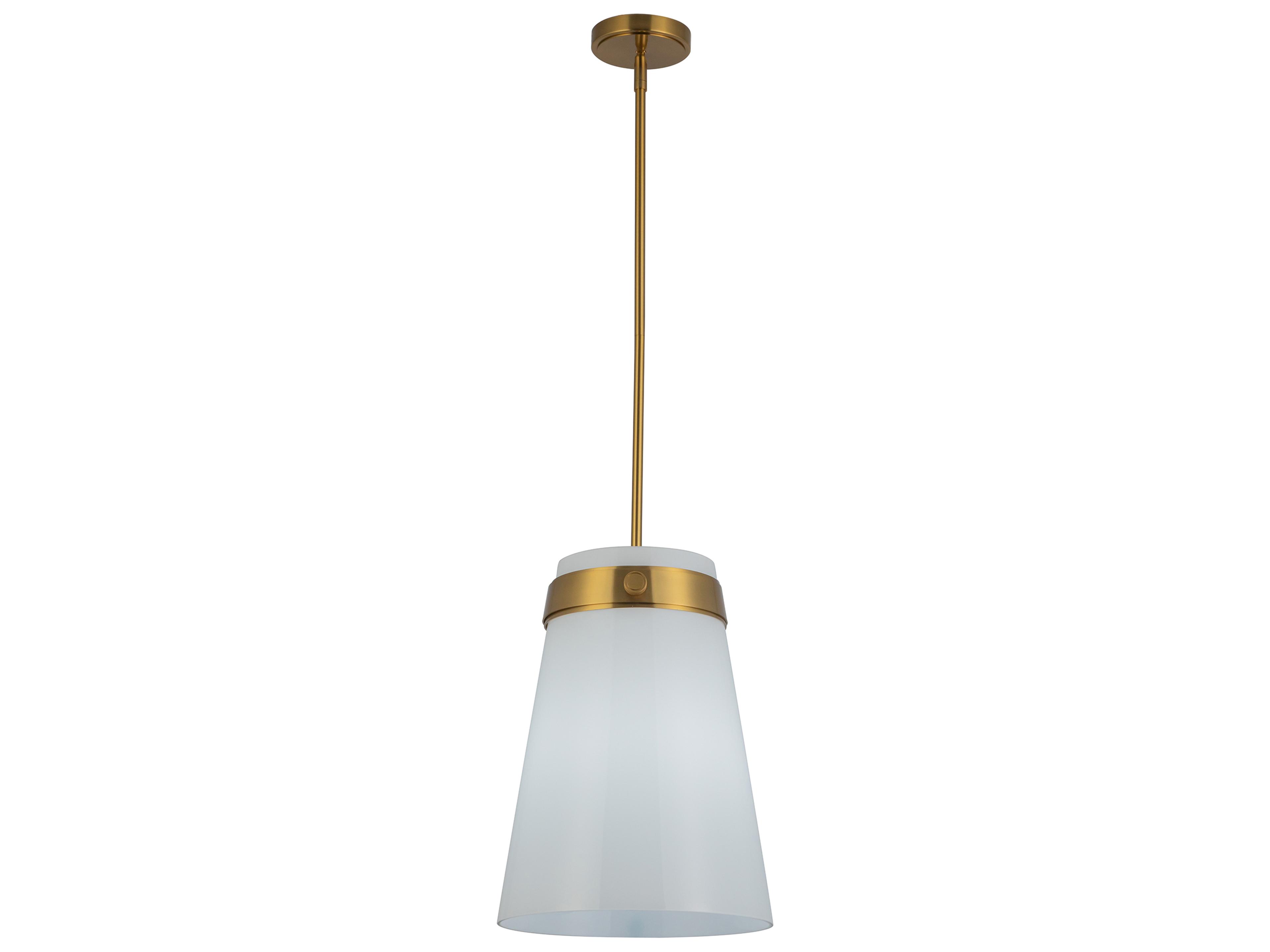 Artcraft Dahlia 1-Light Brushed Brass Mini Pendant