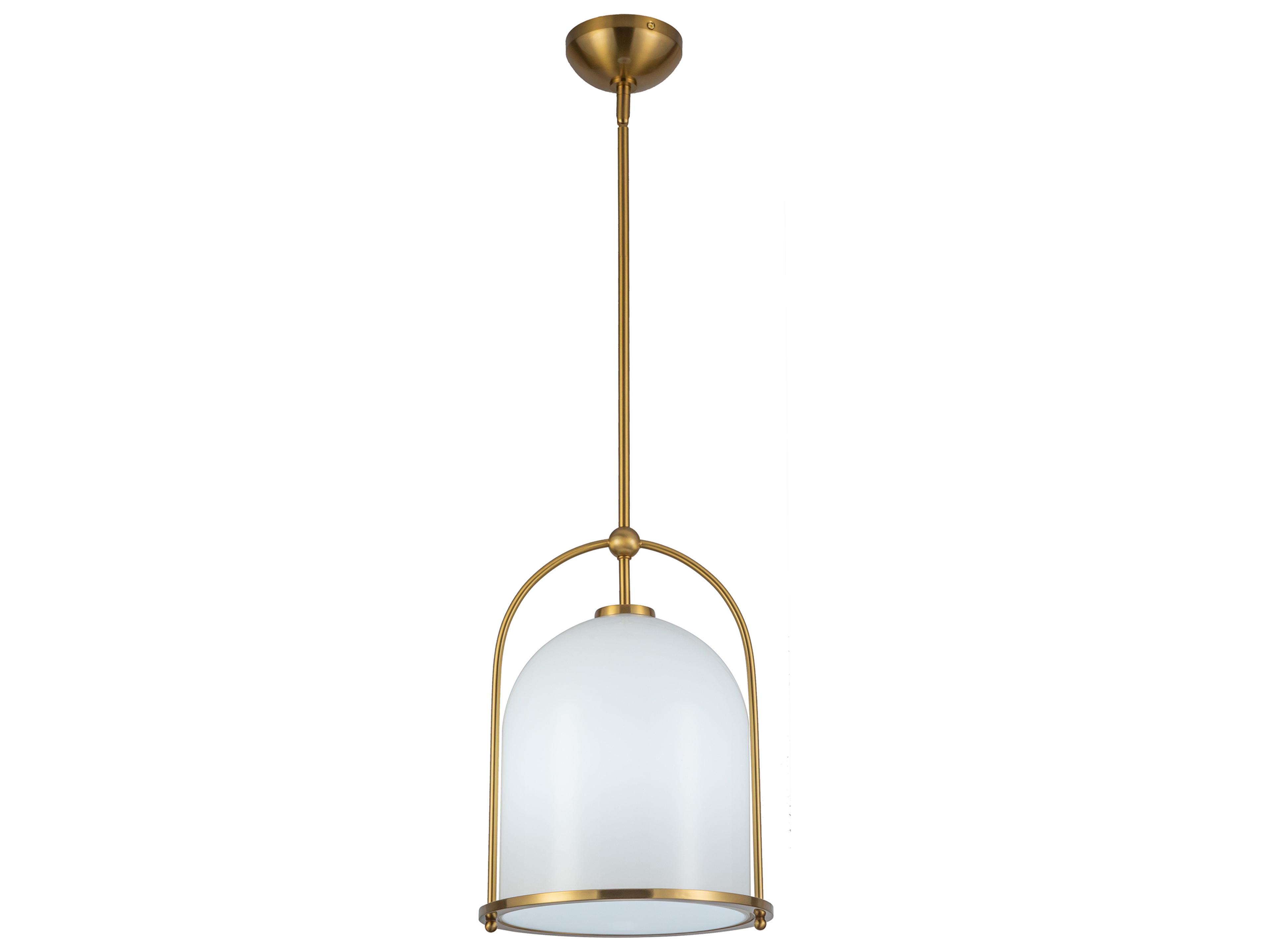 Dahlia One Light Pendant in Brushed Brass