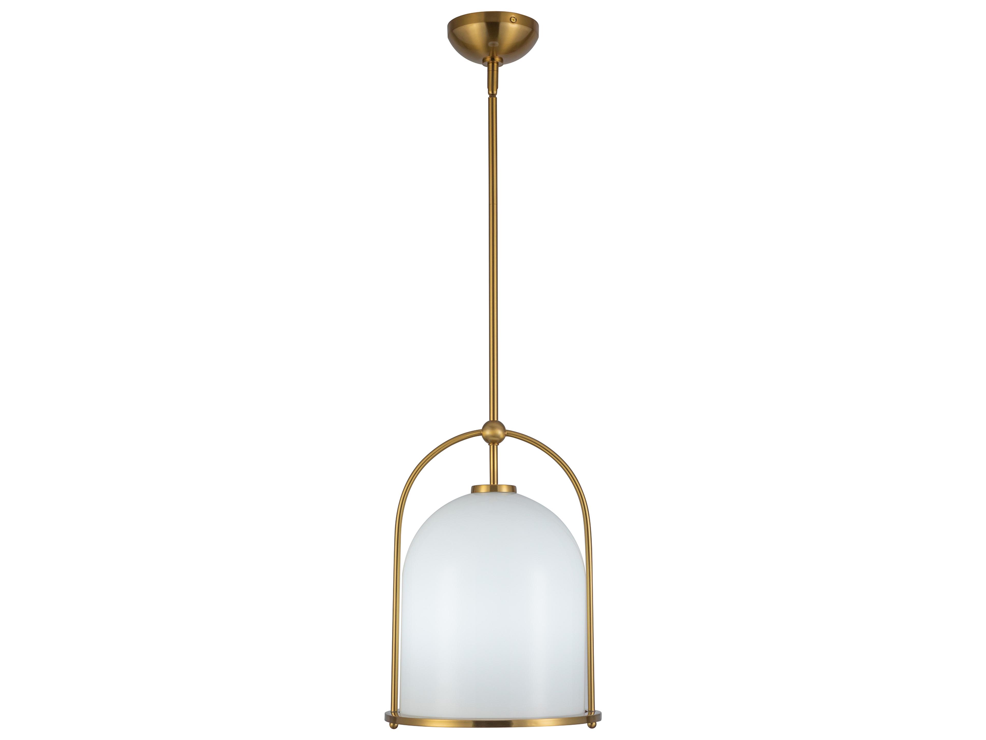 Artcraft Dahlia 1-Light Brushed Brass Mini Pendant