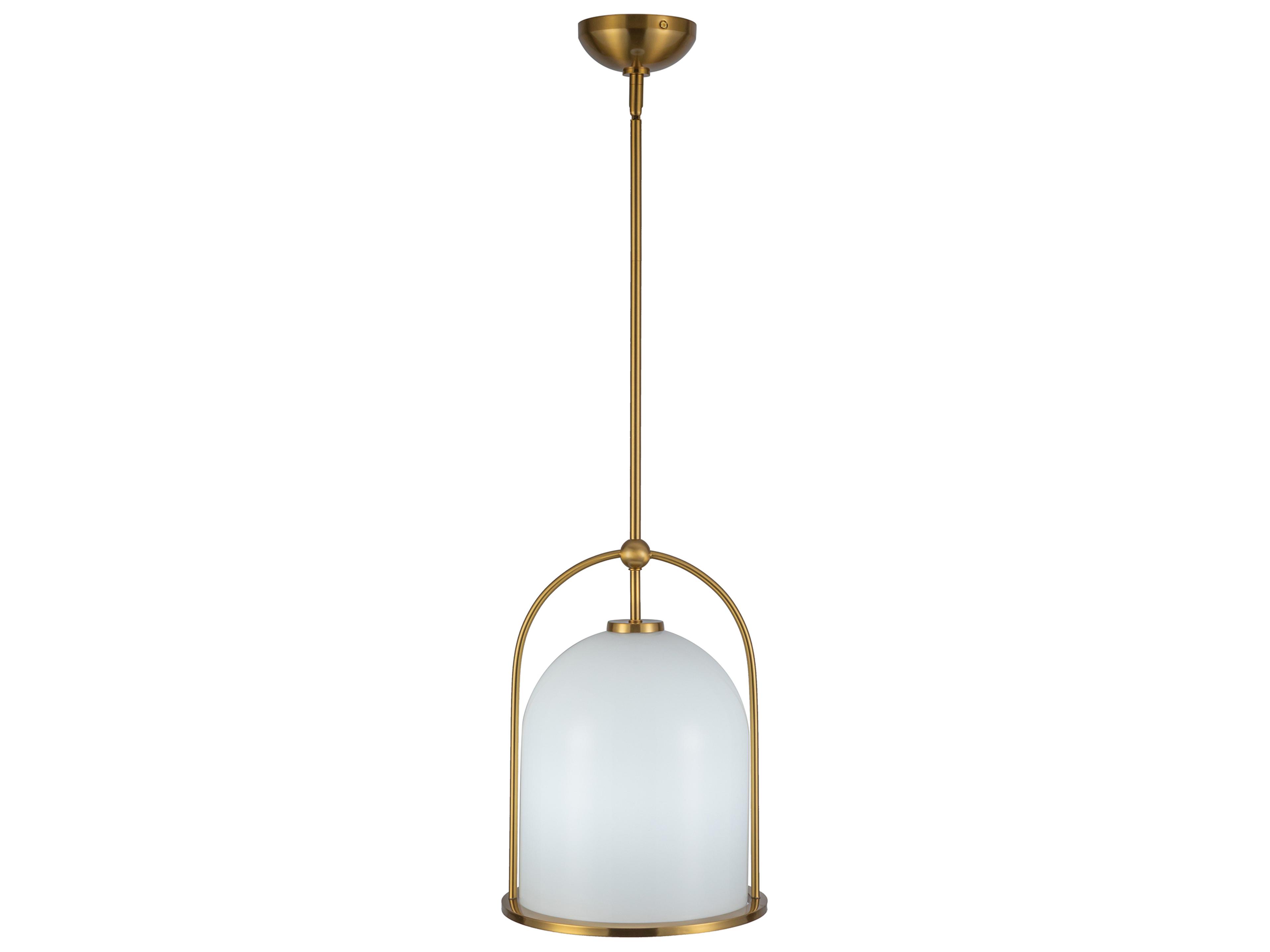 Artcraft Dahlia 1-Light Brushed Brass Mini Pendant