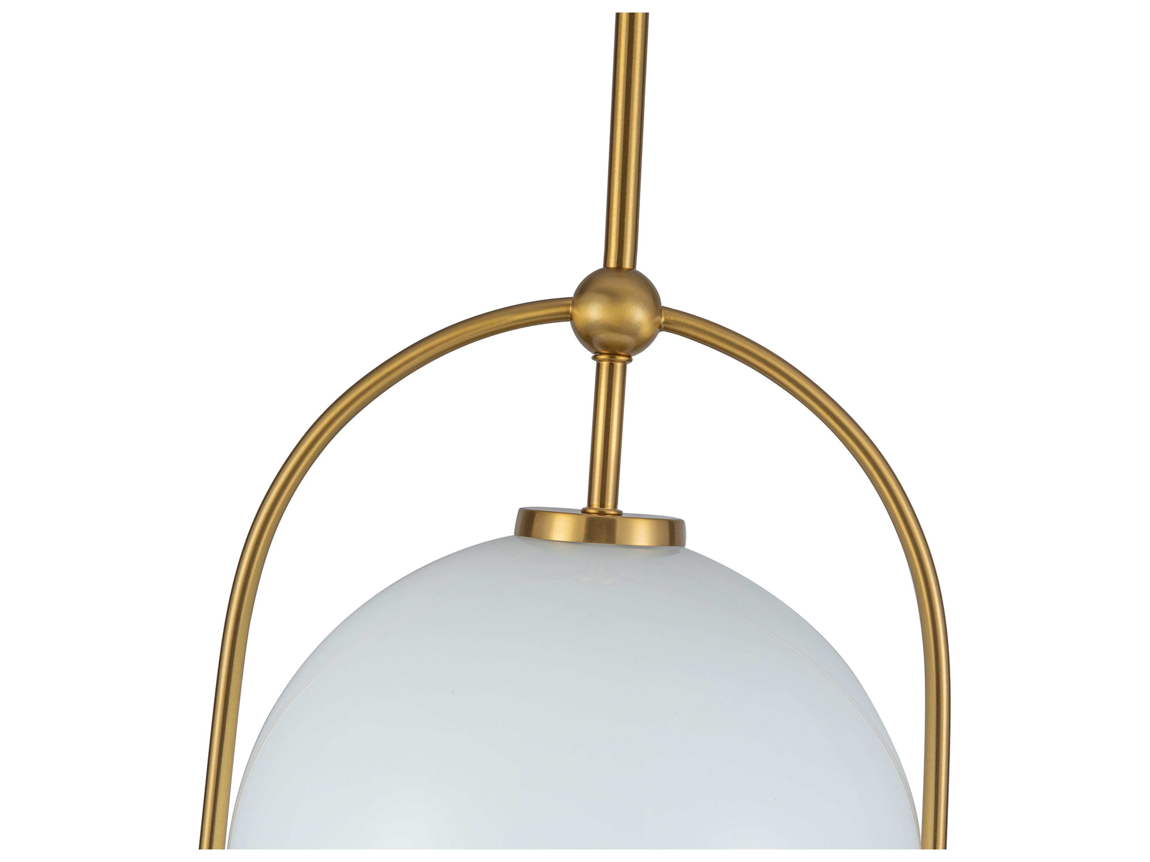 Artcraft Dahlia 1-Light Brushed Brass Mini Pendant