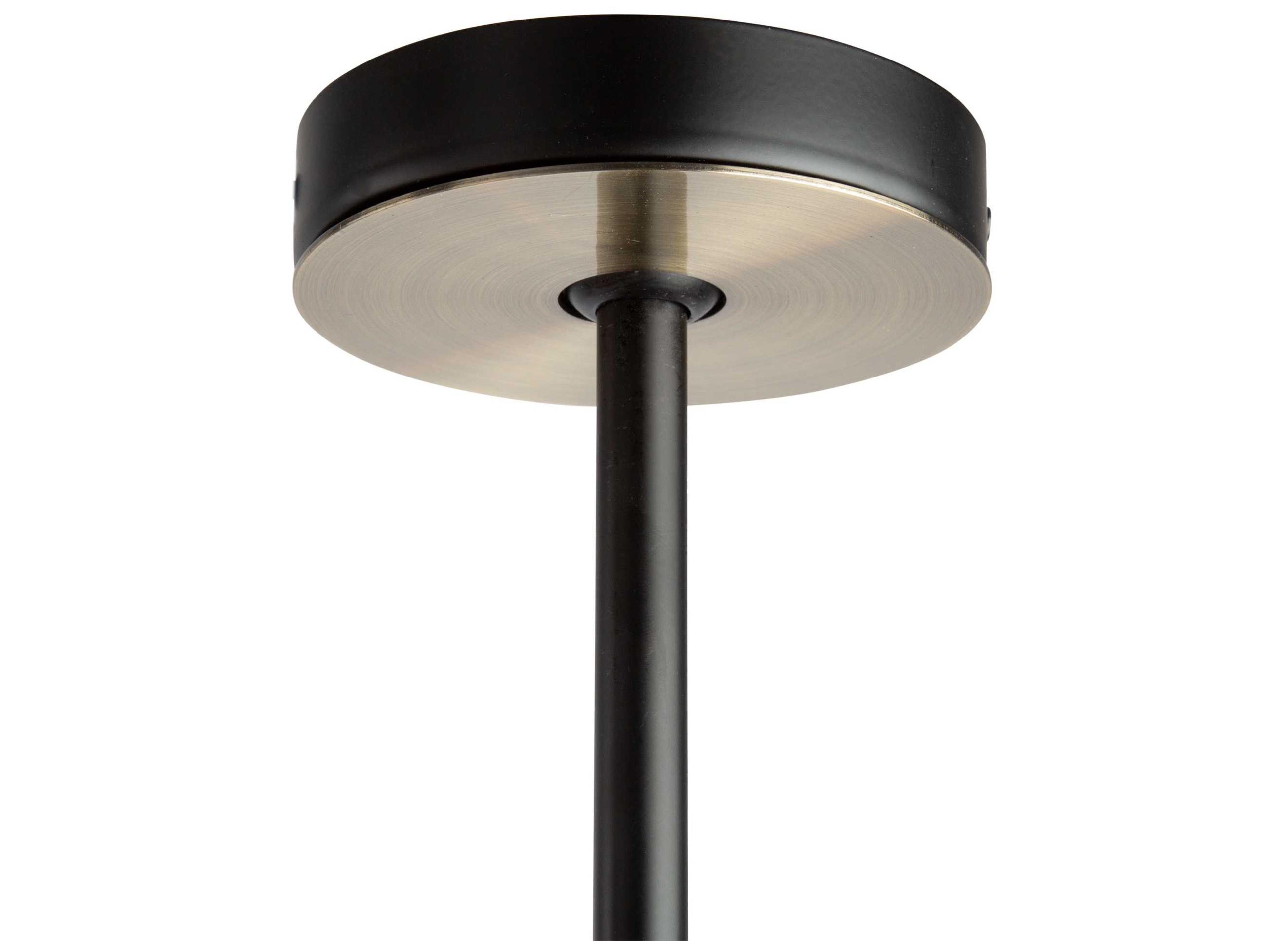 Artcraft Lux 6-Light Matte Black Satin Brass LED Chandelier