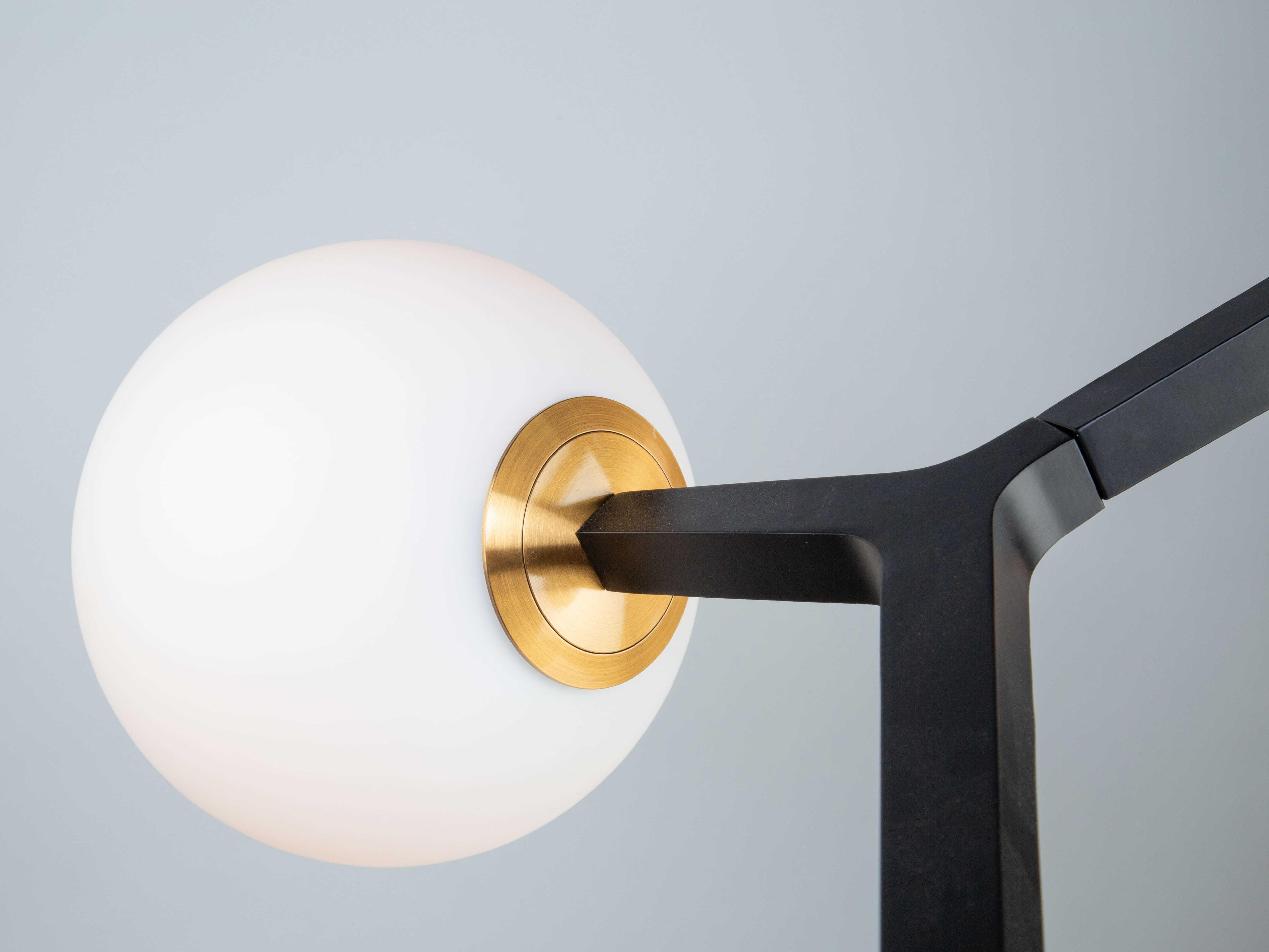 Artcraft Ravello 5-Light Black Harvest Brass Glass LED Globe Round Island Pendant