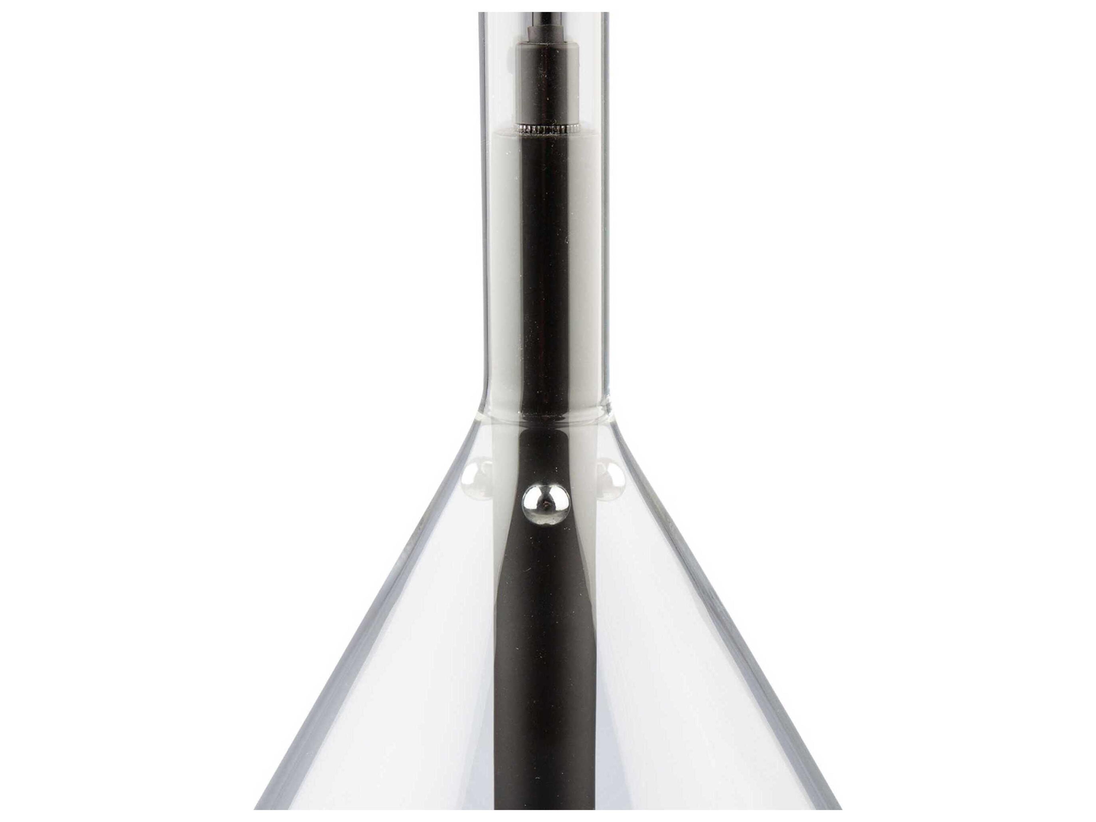 Artcraft Conic 1-Light Black Glass Mini Pendant