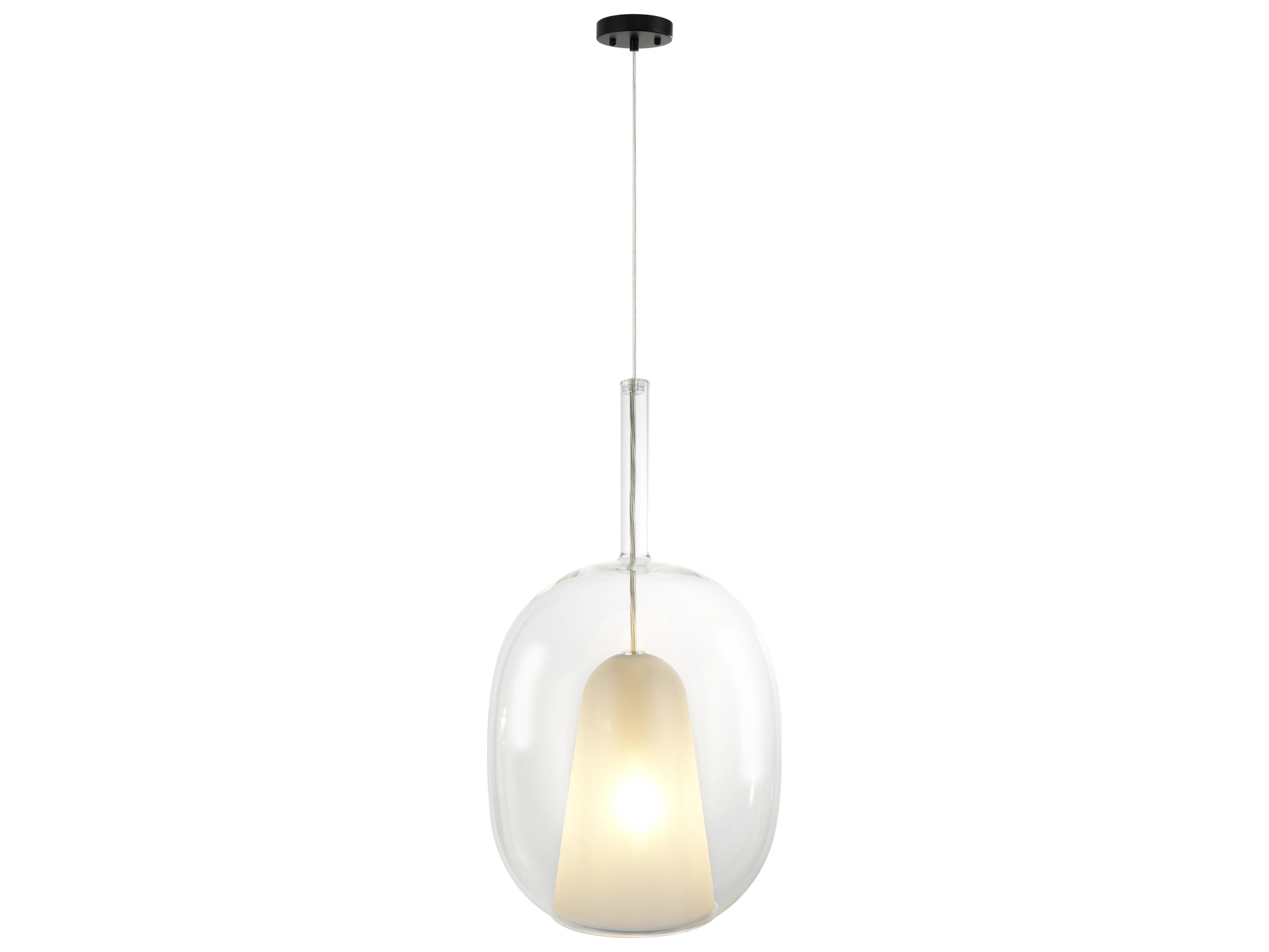 Artcraft Dusk 1-Light Black Clear Mini Pendant