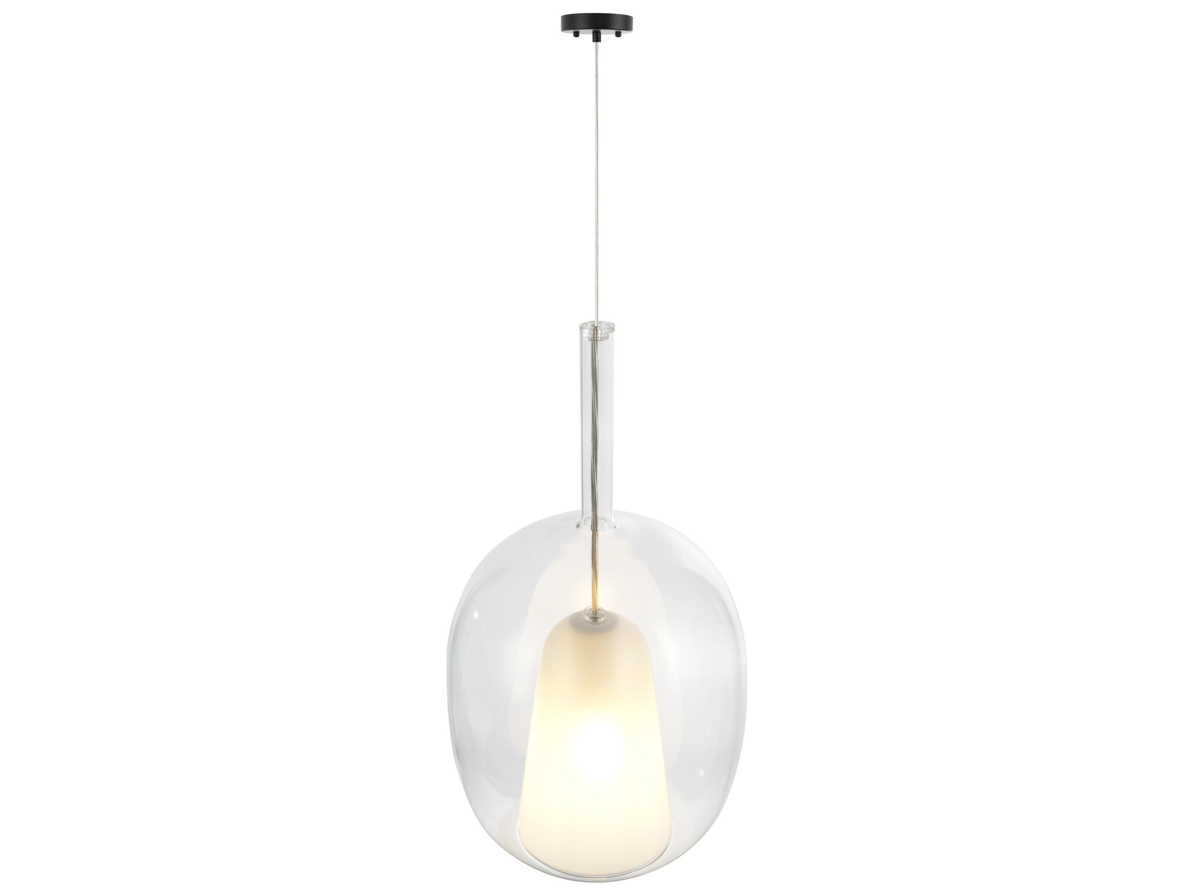 Artcraft Dusk 1-Light Black Clear Mini Pendant