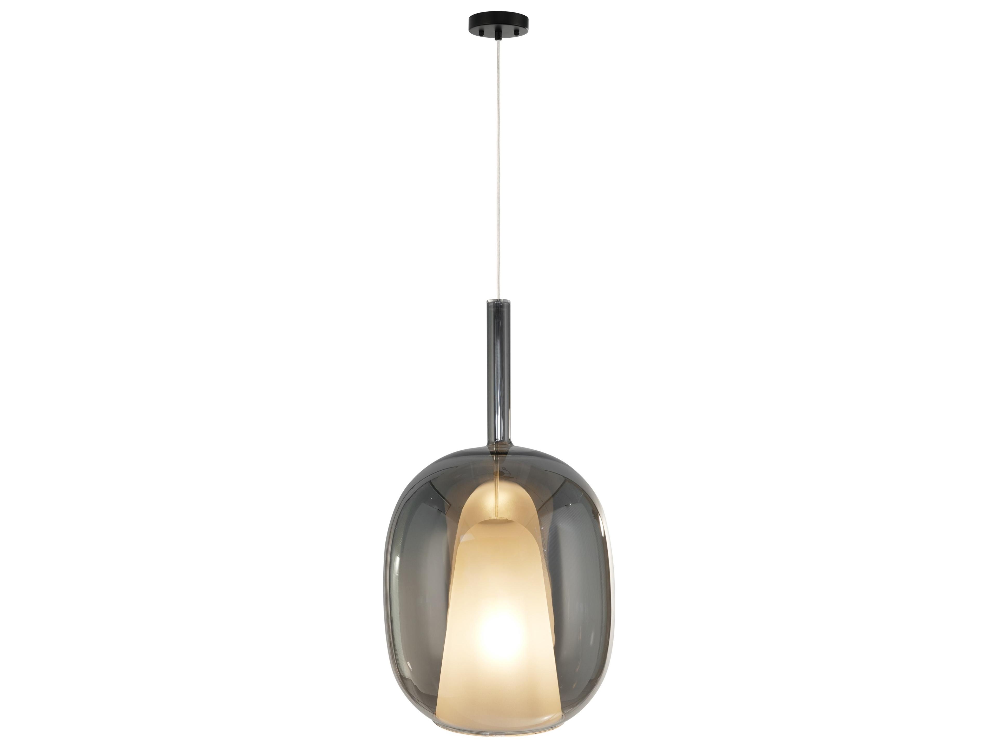 Artcraft Dusk 1-Light Black Gray Mini Pendant