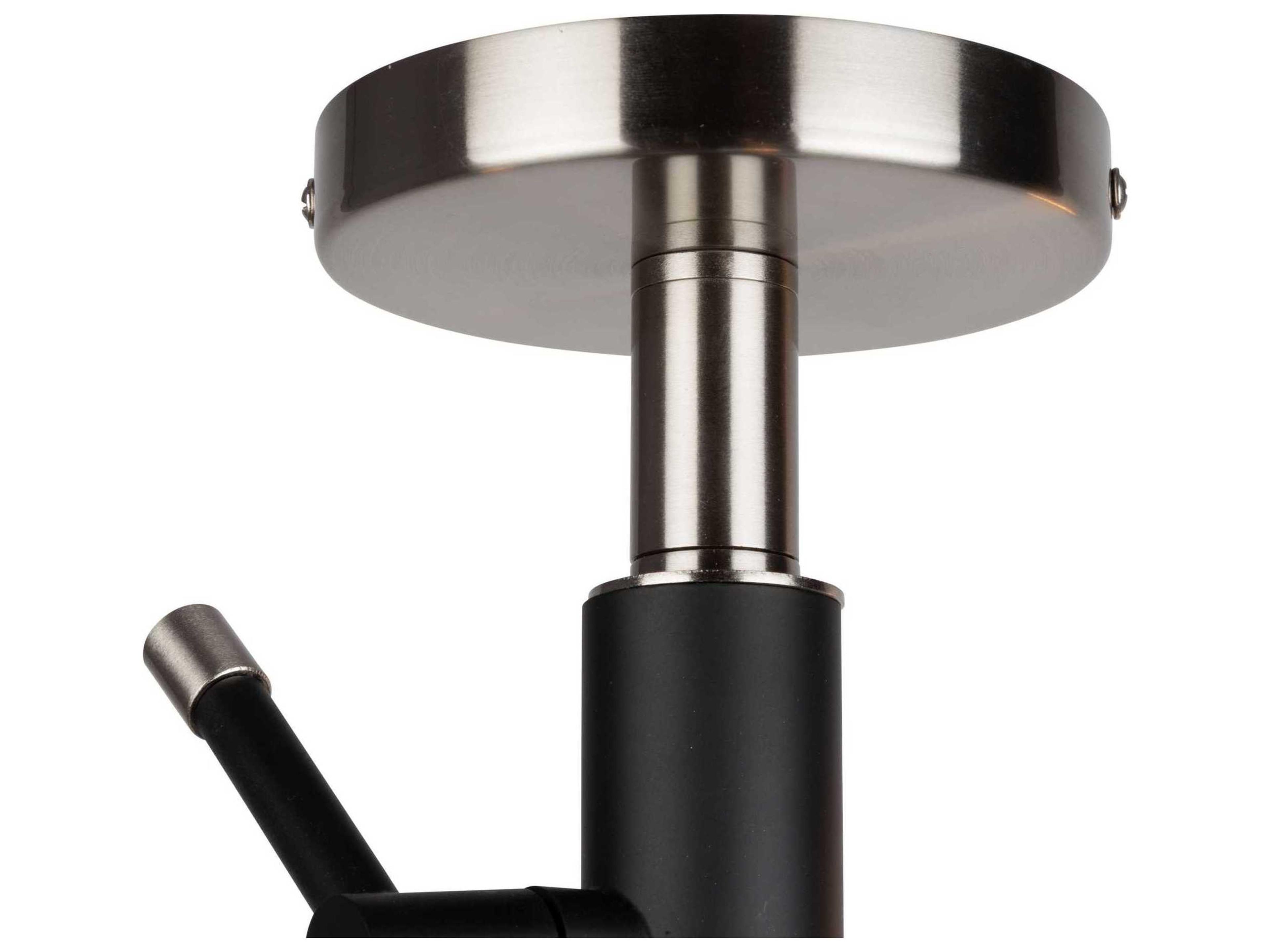 Artcraft Truro 3-Light Black Brushed Nickel LED Semi Flush Mount