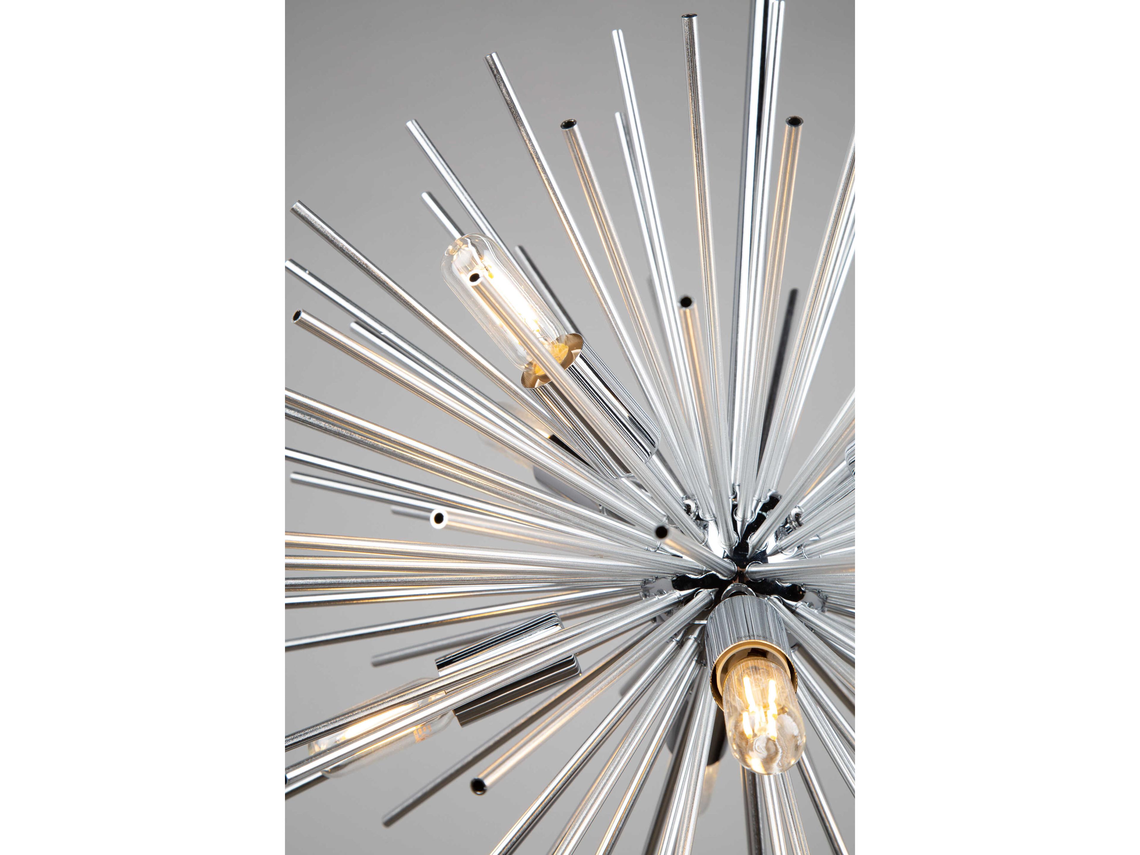 Artcraft Sunburst 8-Light Chrome Sputnik Pendant