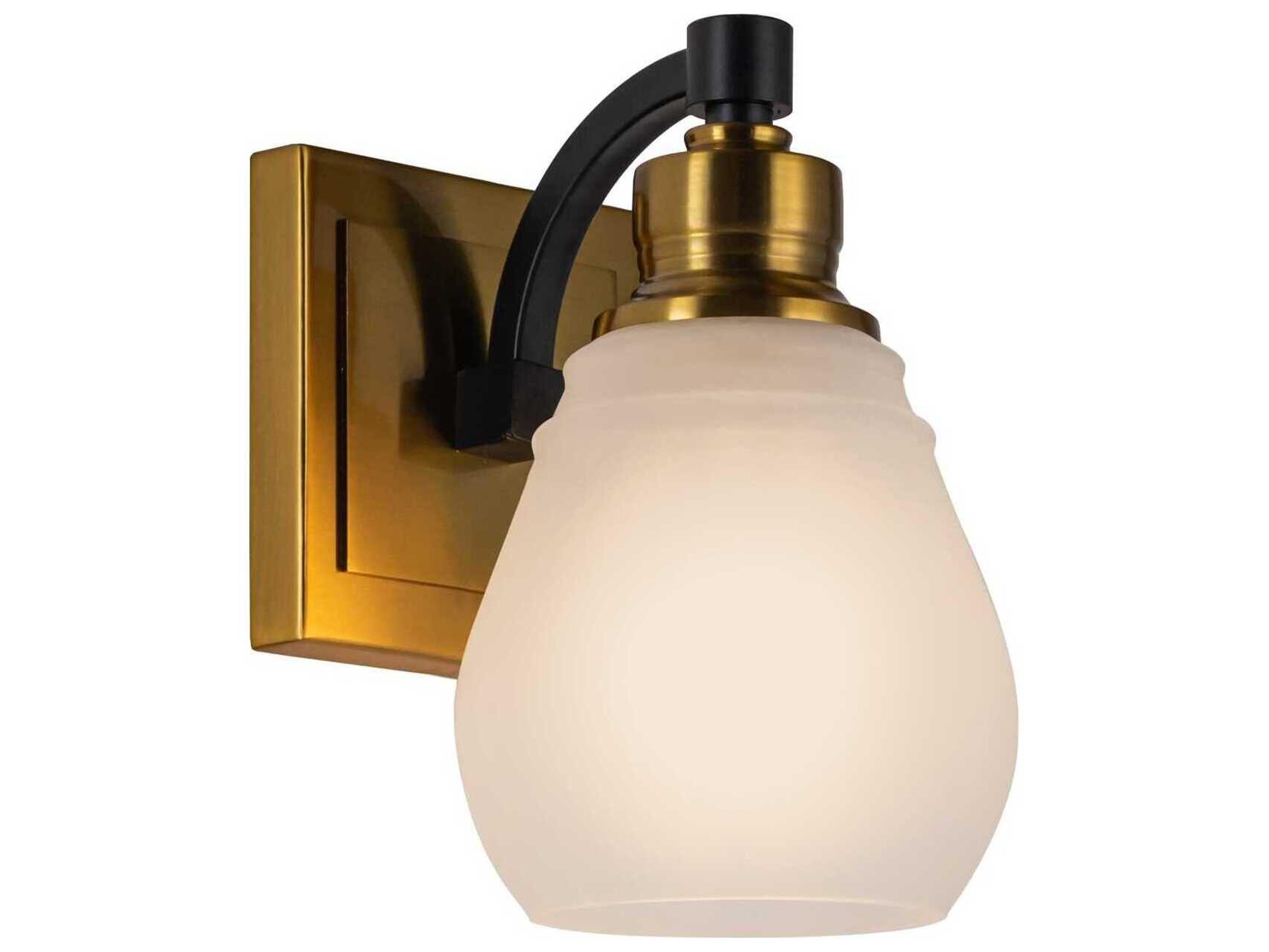 Nelson Wall Sconce Modern Black and Brass Light