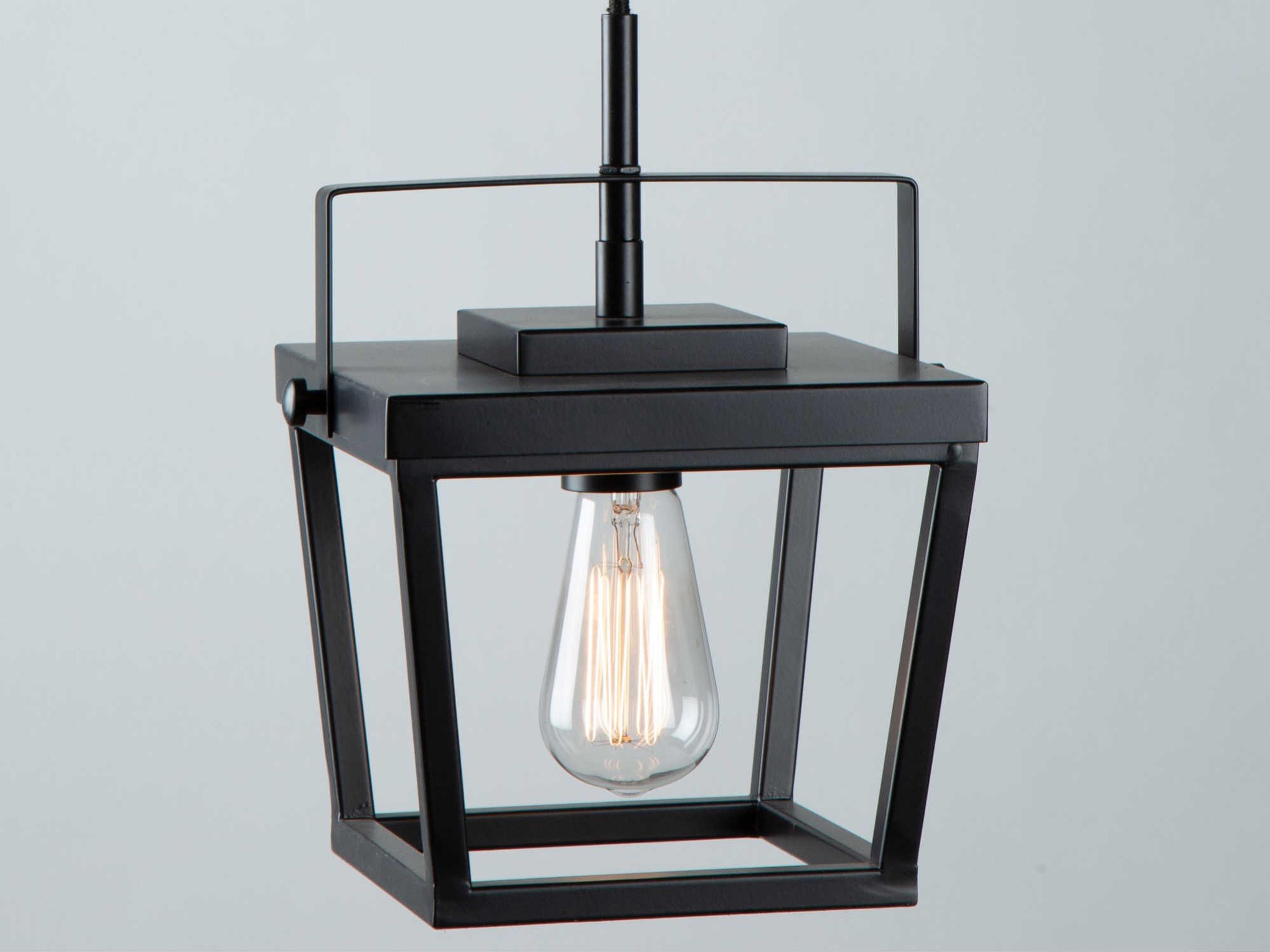 Artcraft Carriage 1-Light Black LED Geometric Mini Pendant