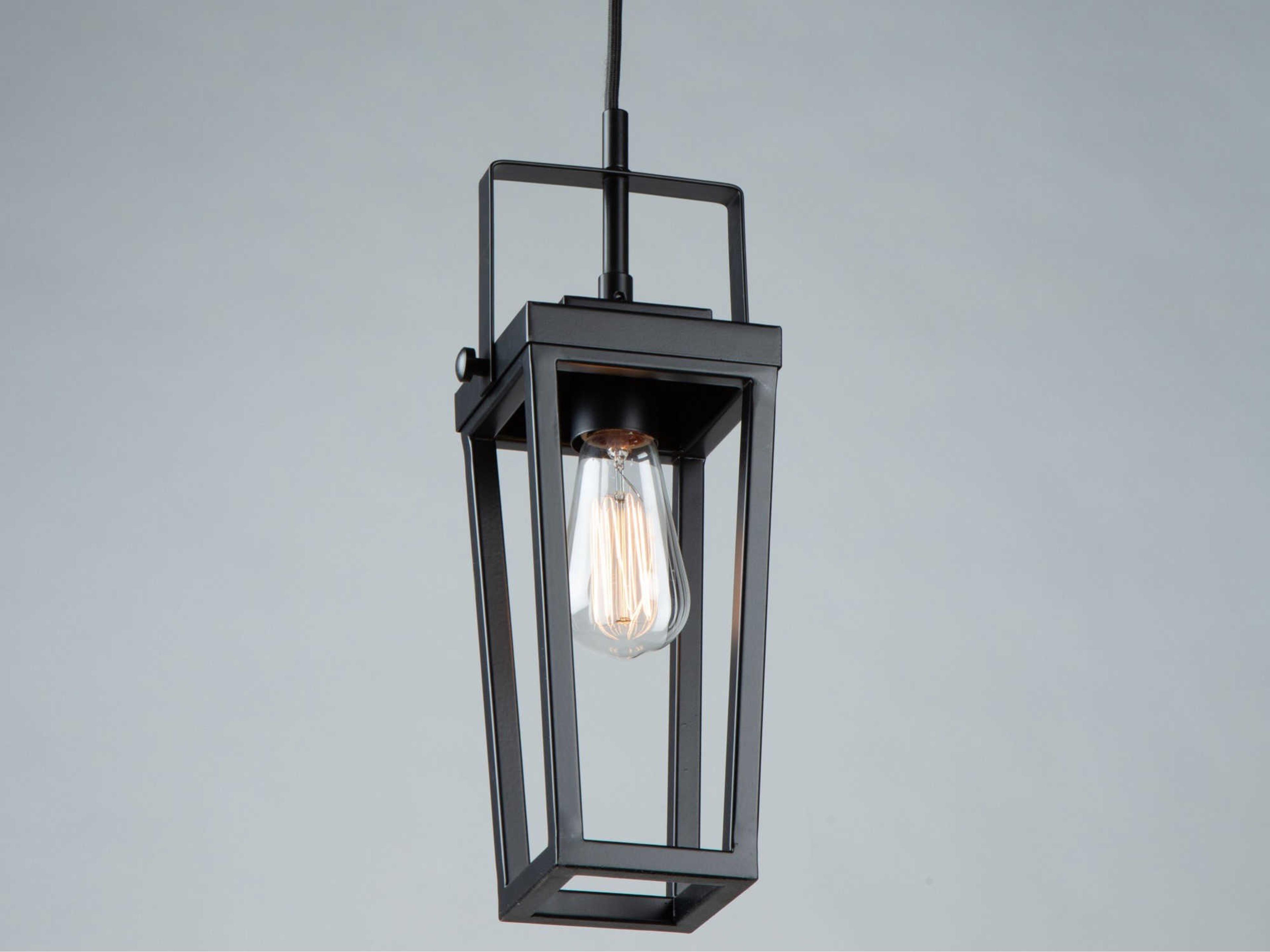 Artcraft Carriage 1-Light Black LED Geometric Mini Pendant