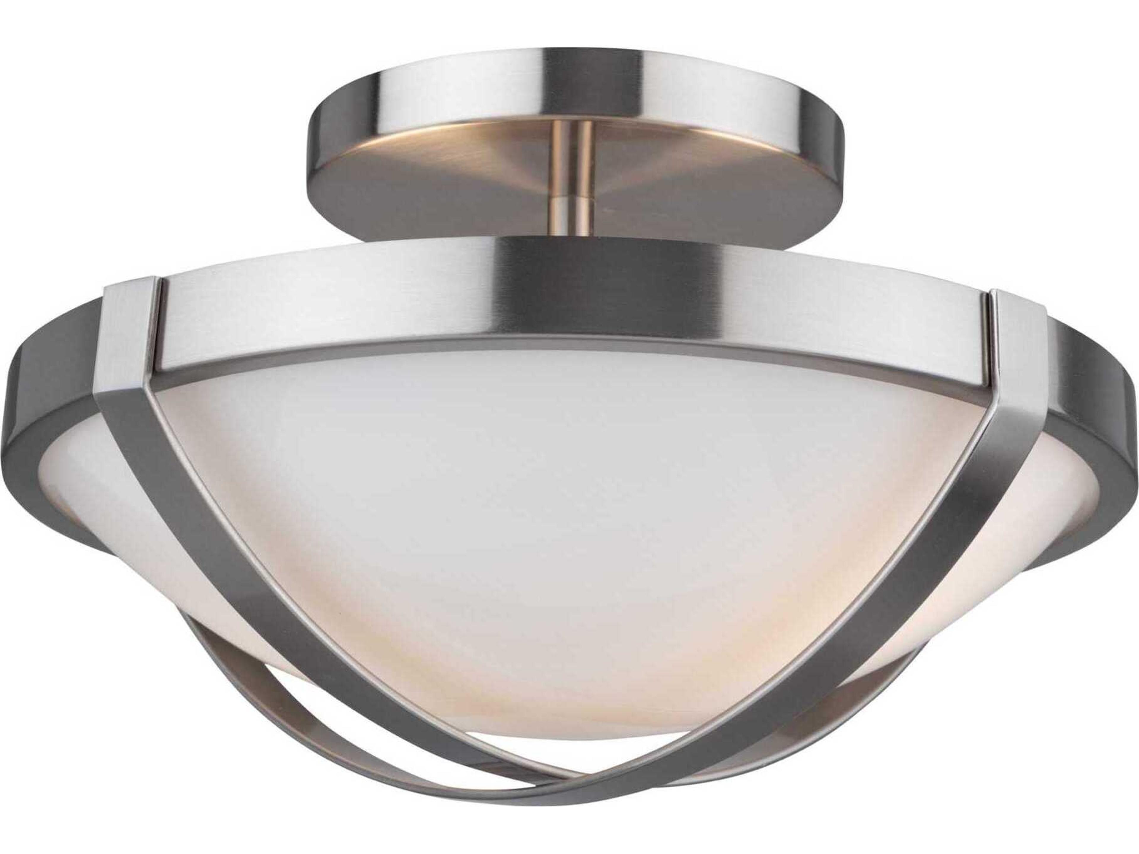 Cara 2-Light Flush Mount Ceiling Light in Brushed Nickel
