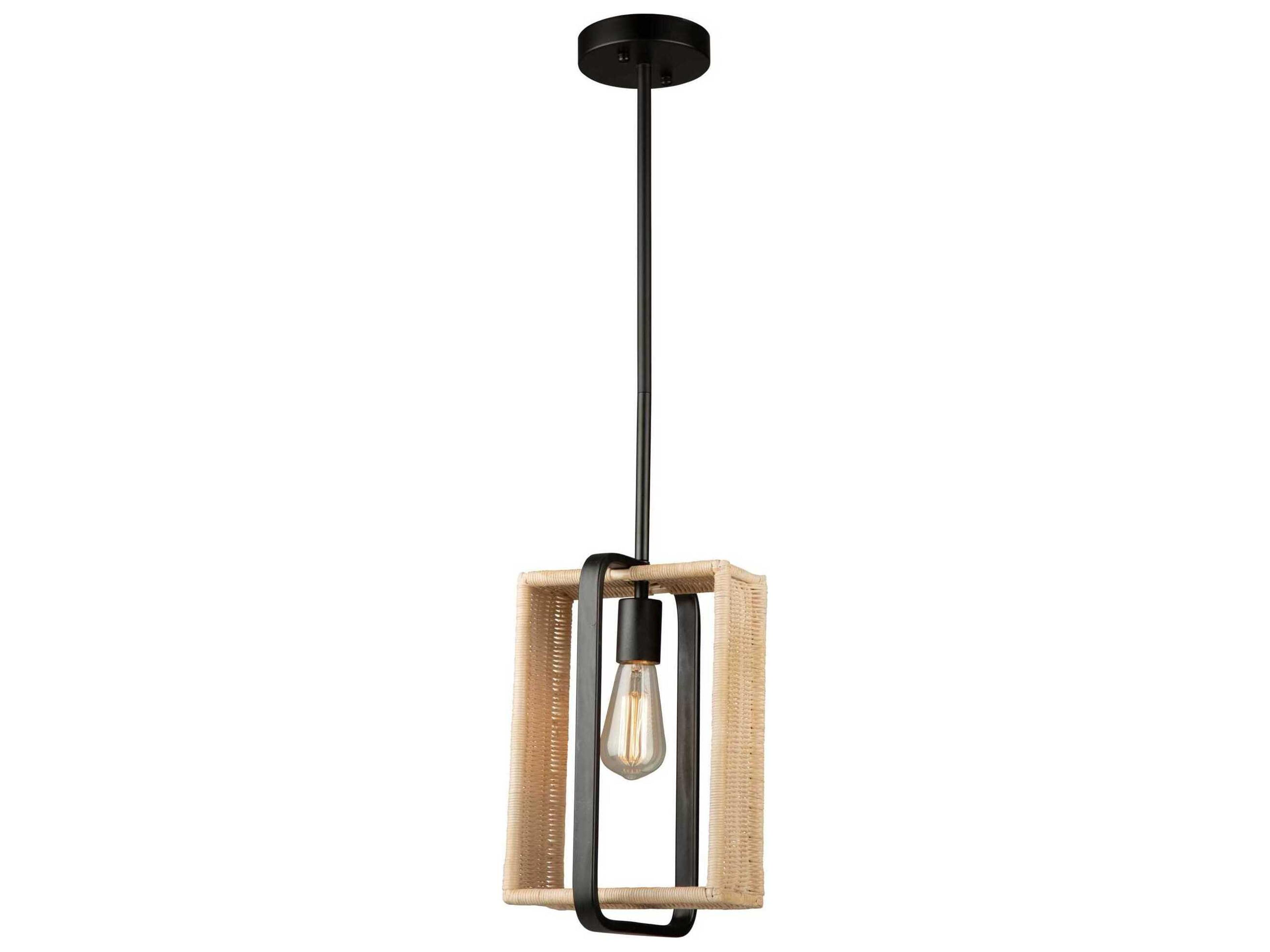 Artcraft Perris 1-Light Black Mini Pendant