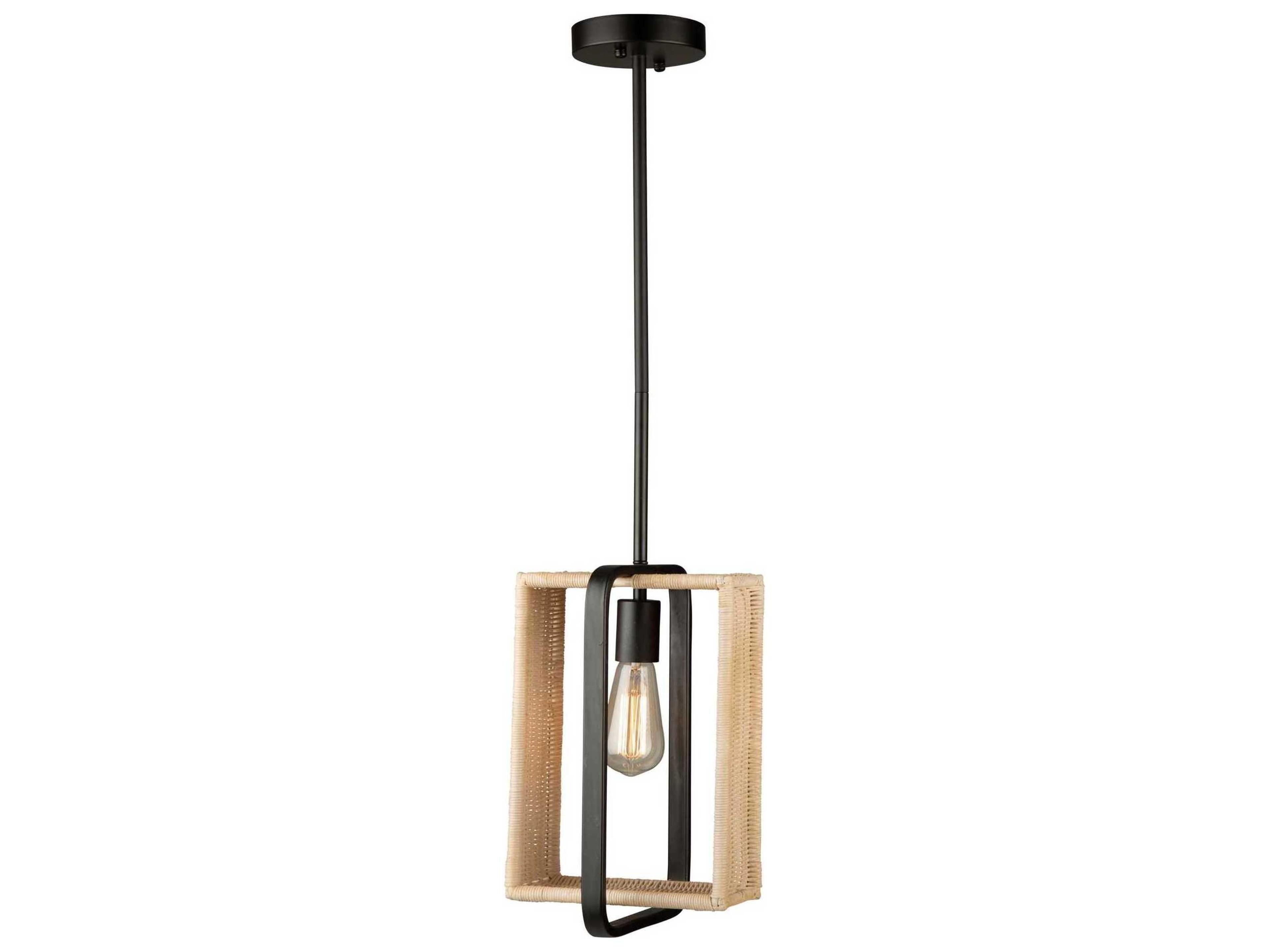 Artcraft Perris 1-Light Black Mini Pendant
