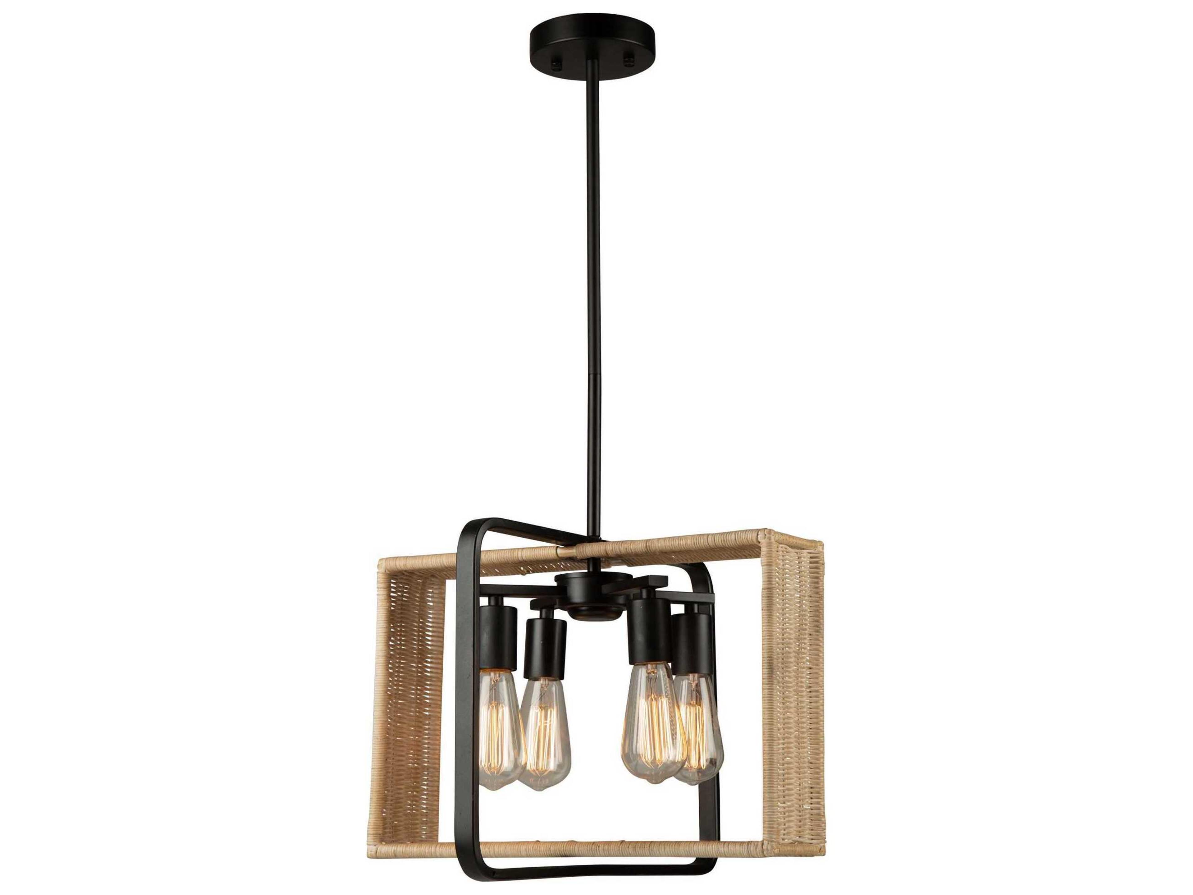 Artcraft Perris 4-Light Black Pendant