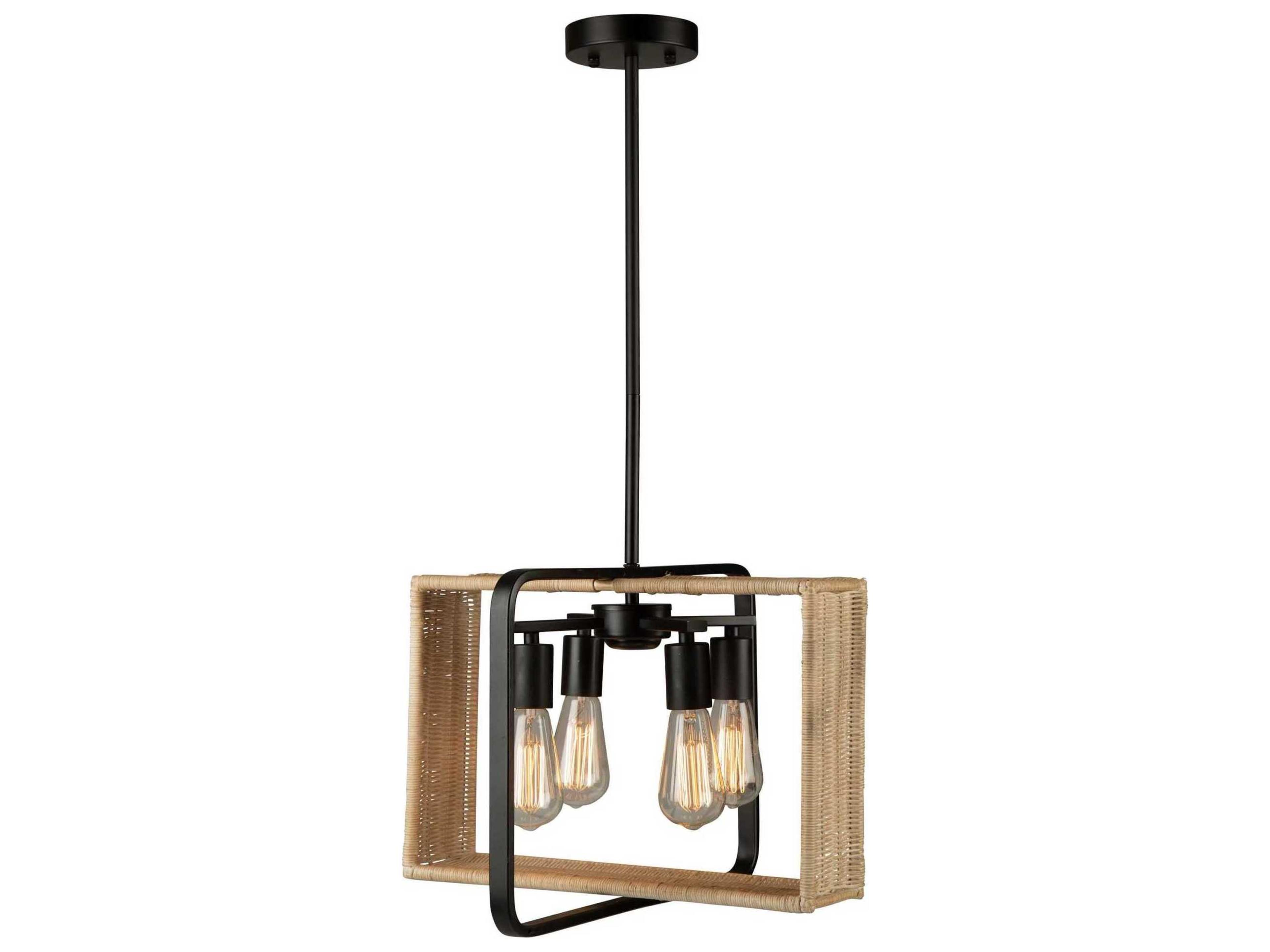 Artcraft Perris 4-Light Black Pendant