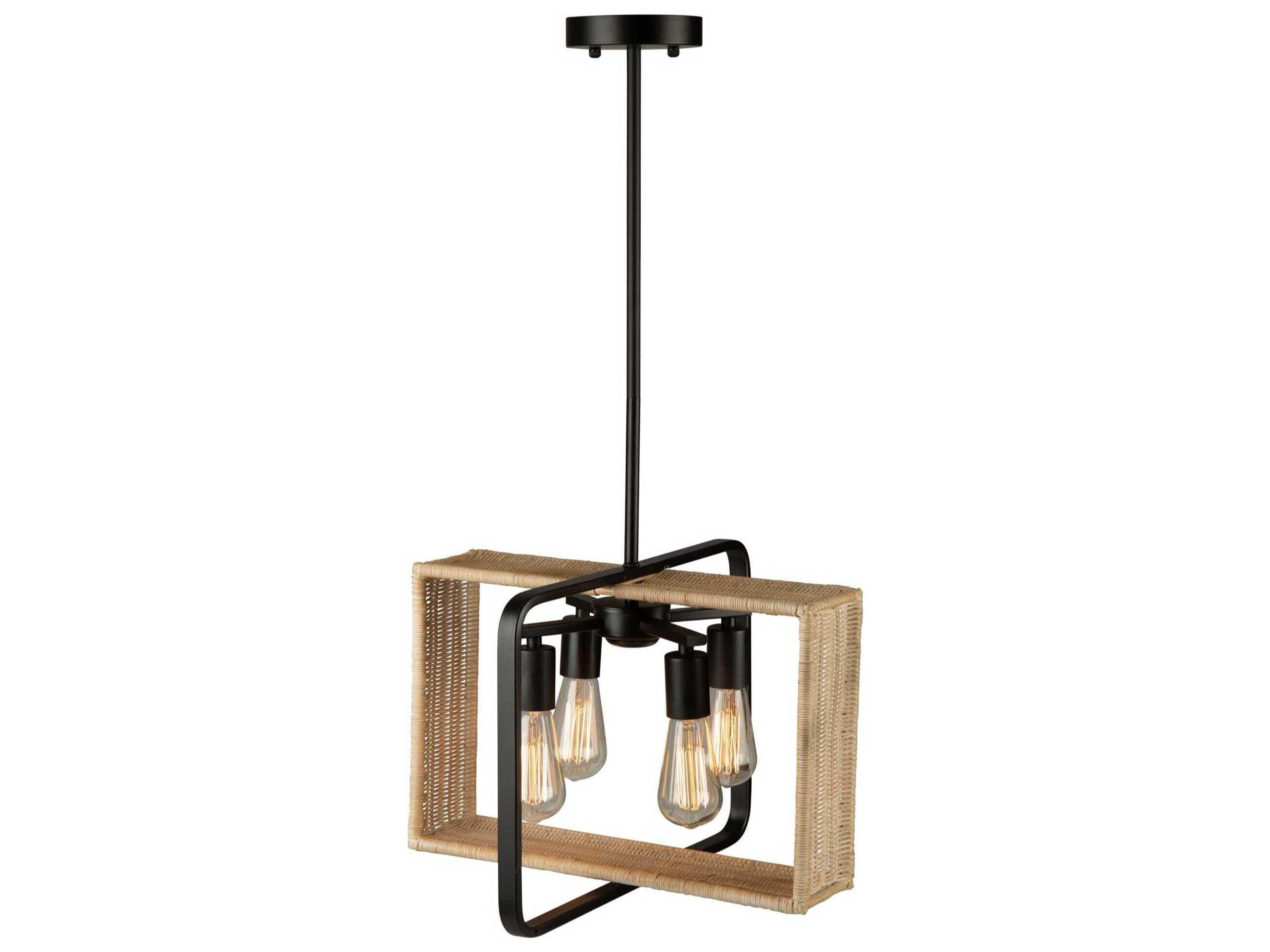 Artcraft Perris 4-Light Black Pendant
