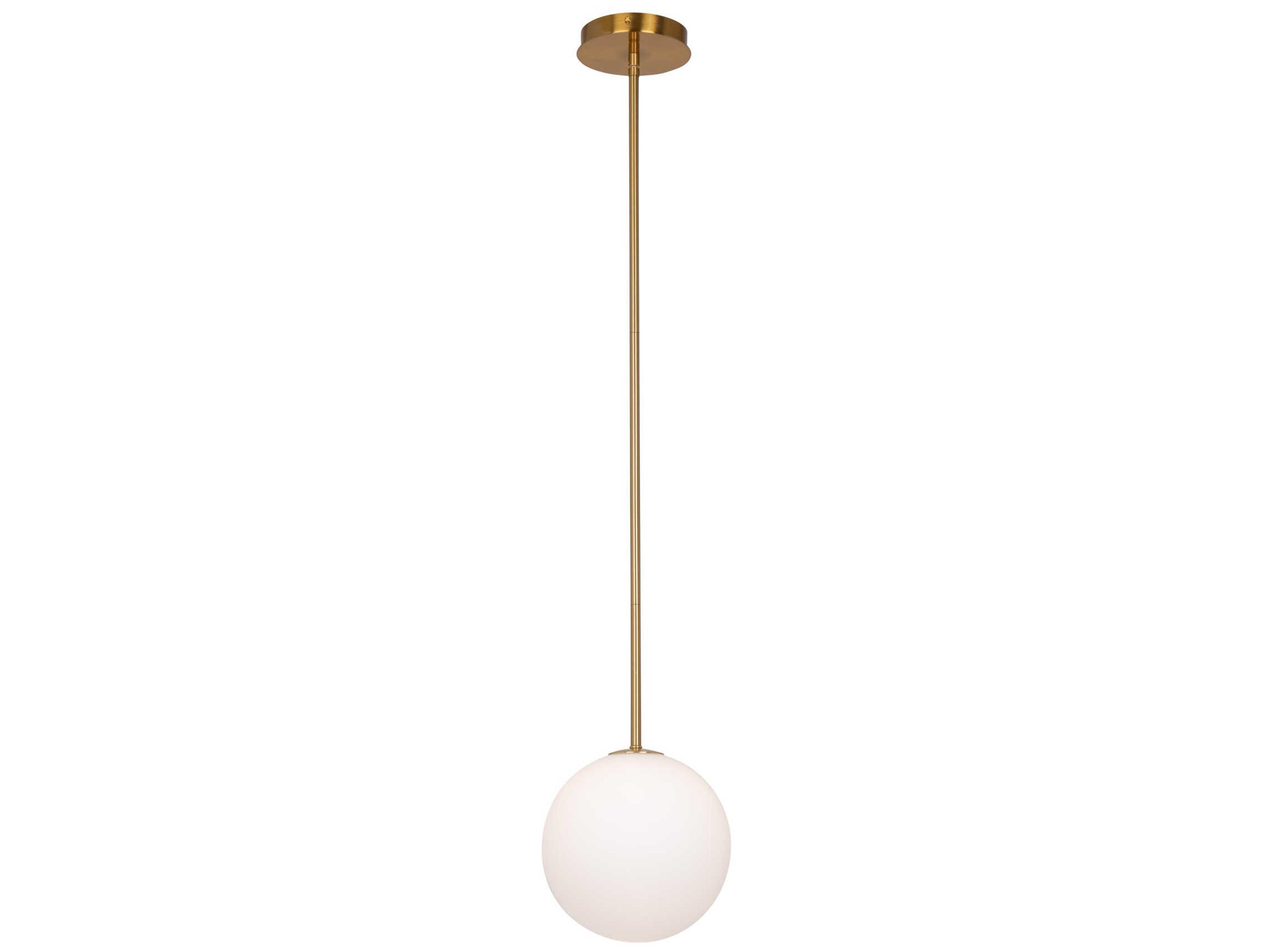 Aurelia Single Pendant Light in Brushed Brass