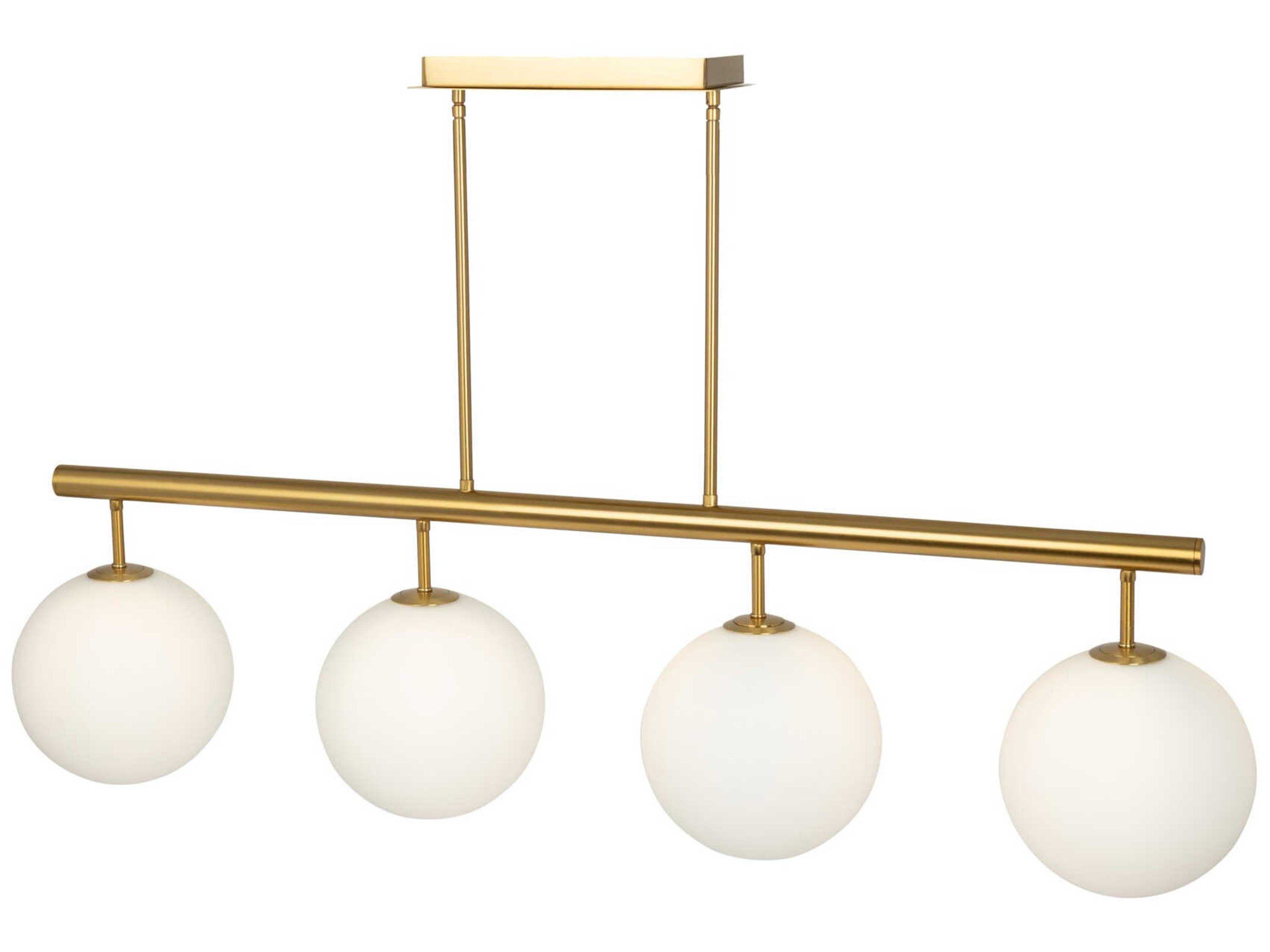 Artcraft Aurelia 4-Light Brass Globe Island Pendant