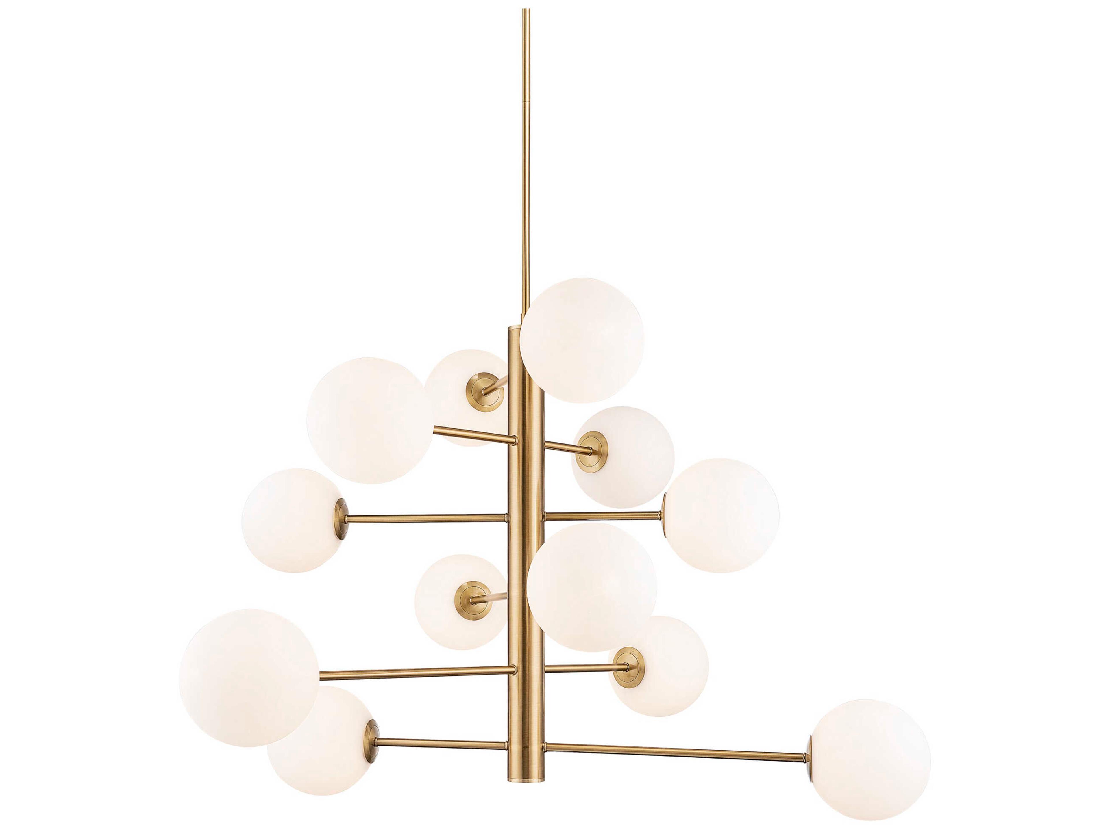 Artcraft Aurelia 12-Light Brass Globe Chandelier