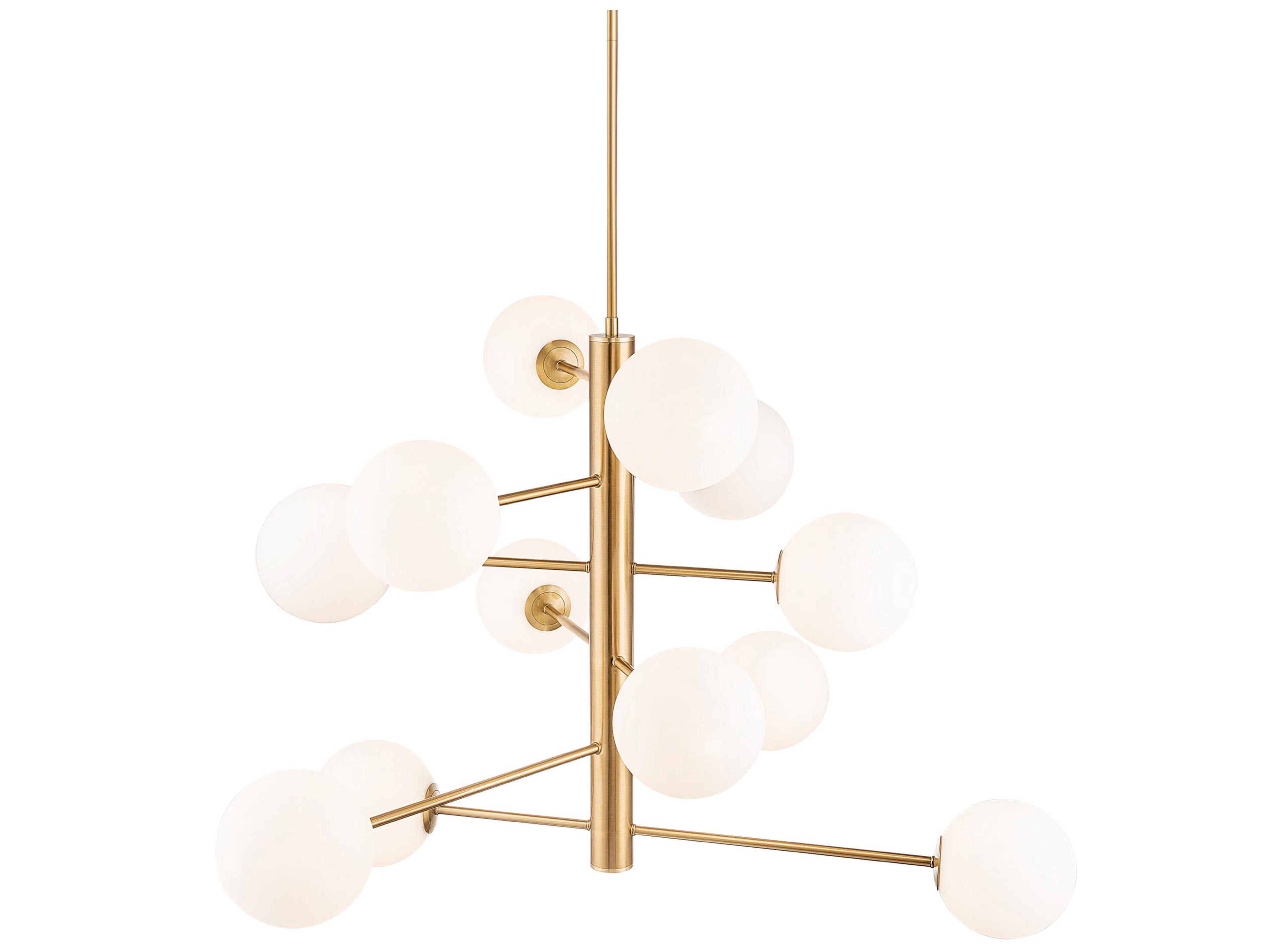 Artcraft Aurelia 12-Light Brass Globe Chandelier