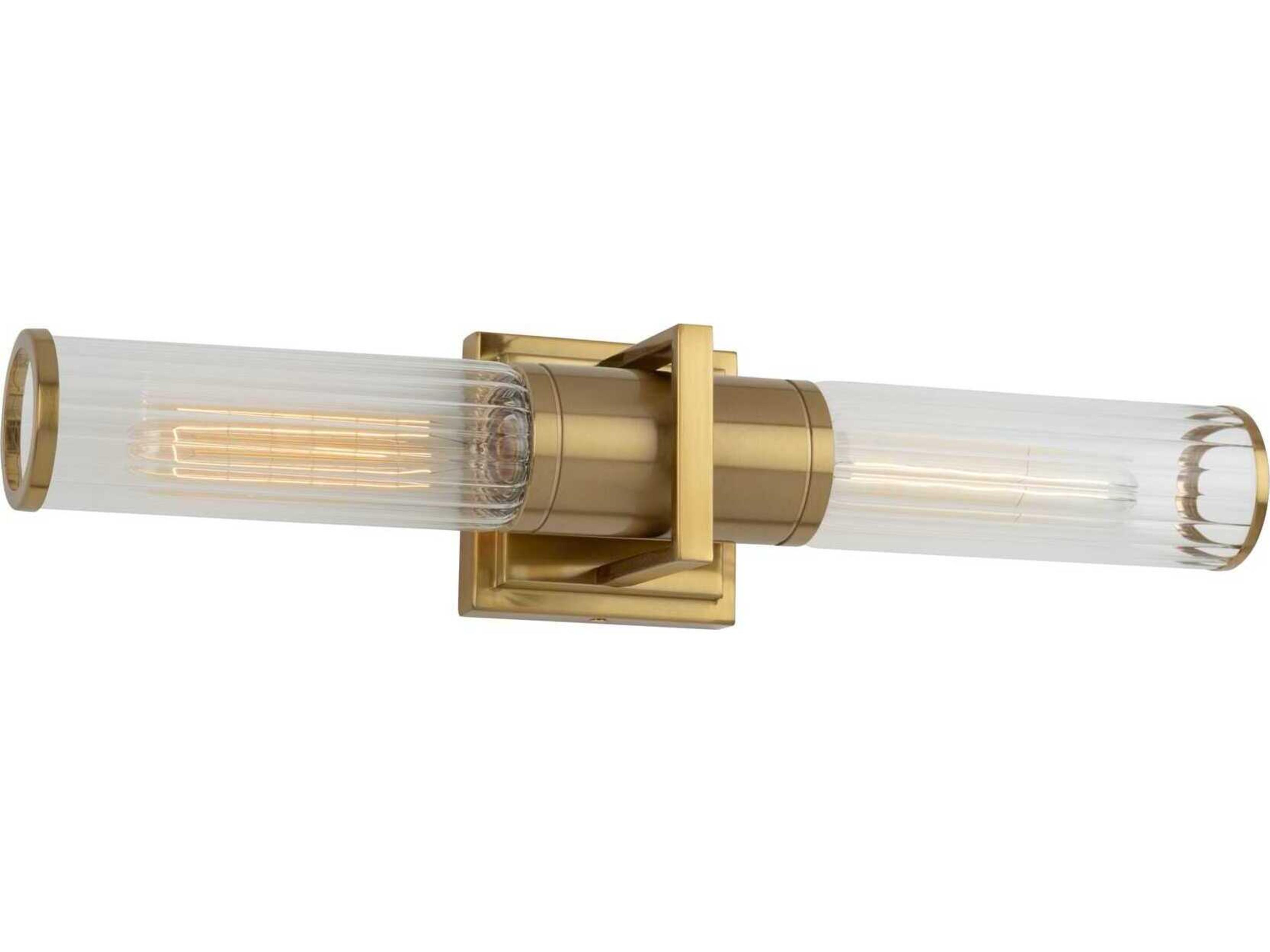 Artcraft Positano 2-Light Brushed Brass Vanity Light