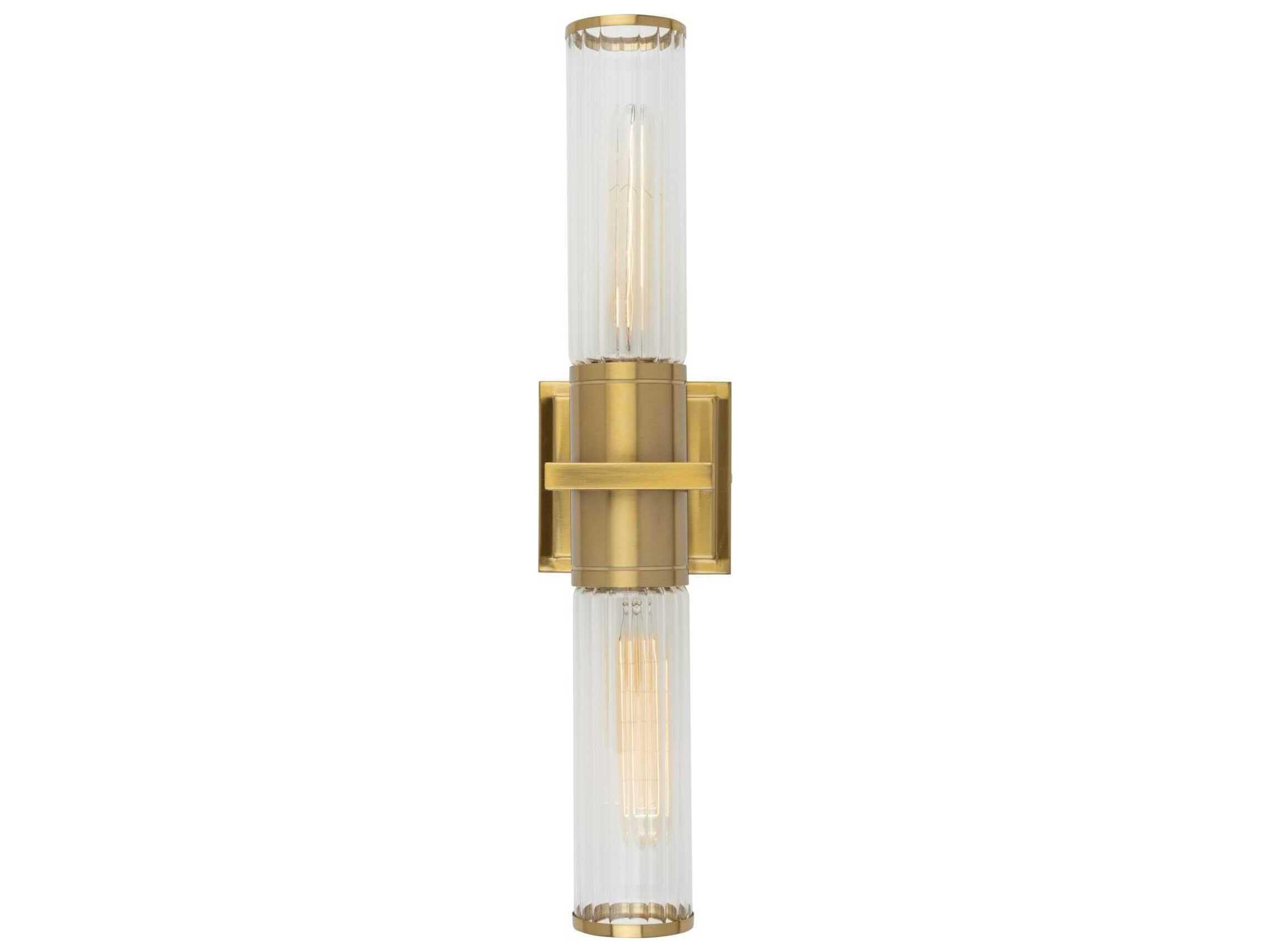 Artcraft Positano 2-Light Brushed Brass Vanity Light