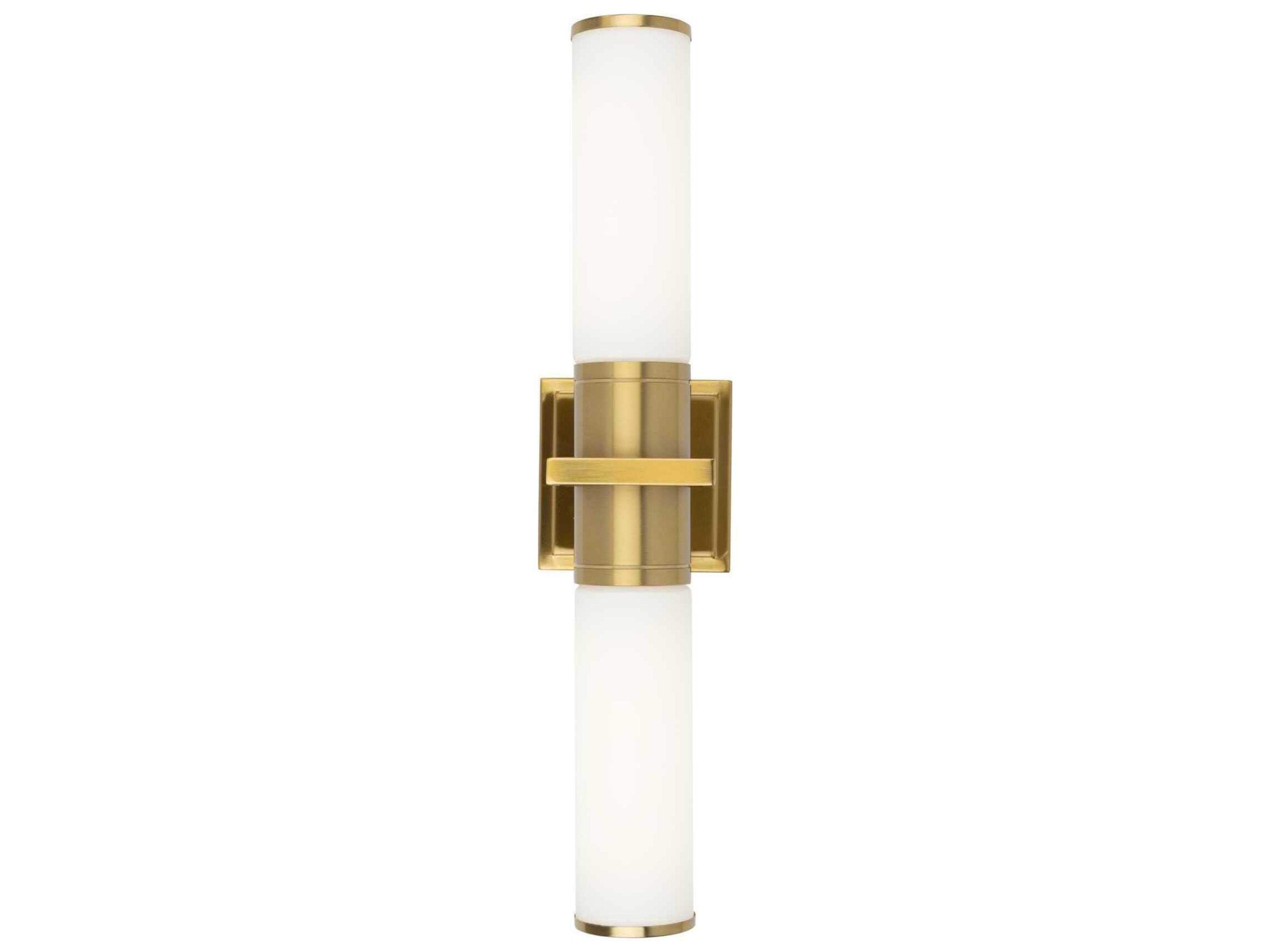 Artcraft Positano 2-Light Brushed Brass Vanity Light