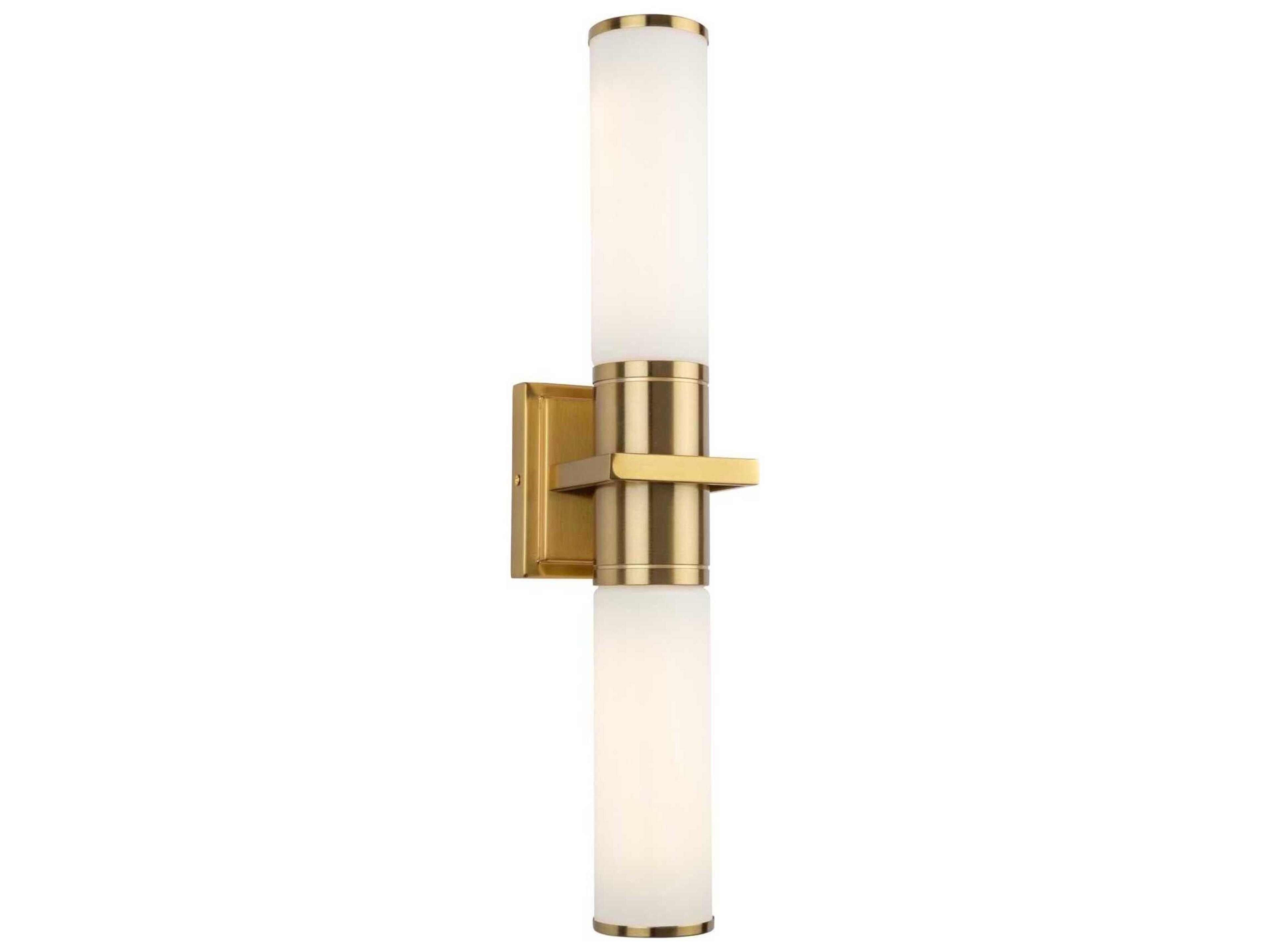 Artcraft Positano 2-Light Brushed Brass Vanity Light