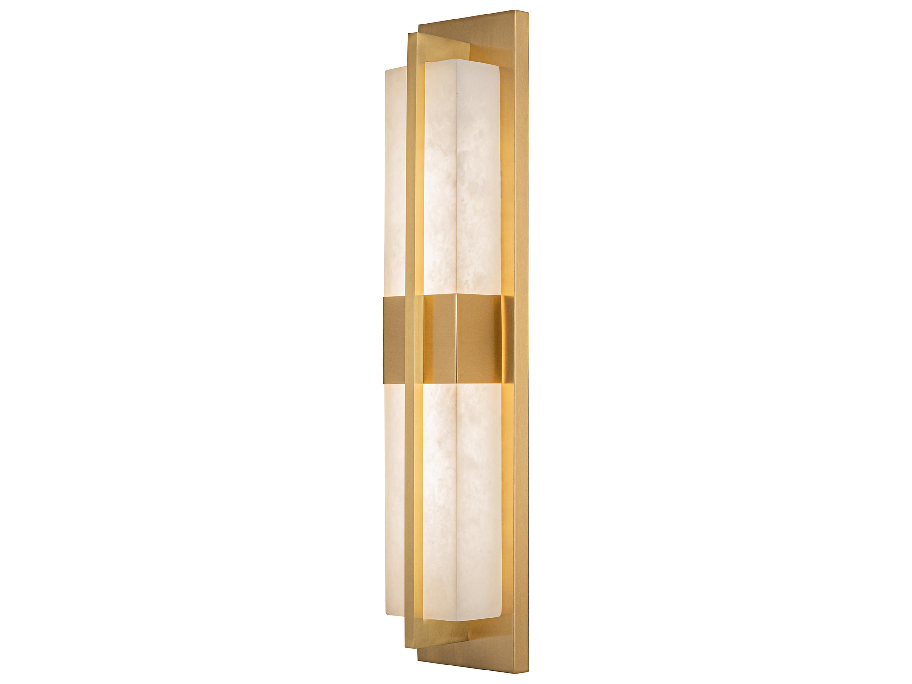 Briana LED Wall Sconce in Brushed Brass with Alabaster
