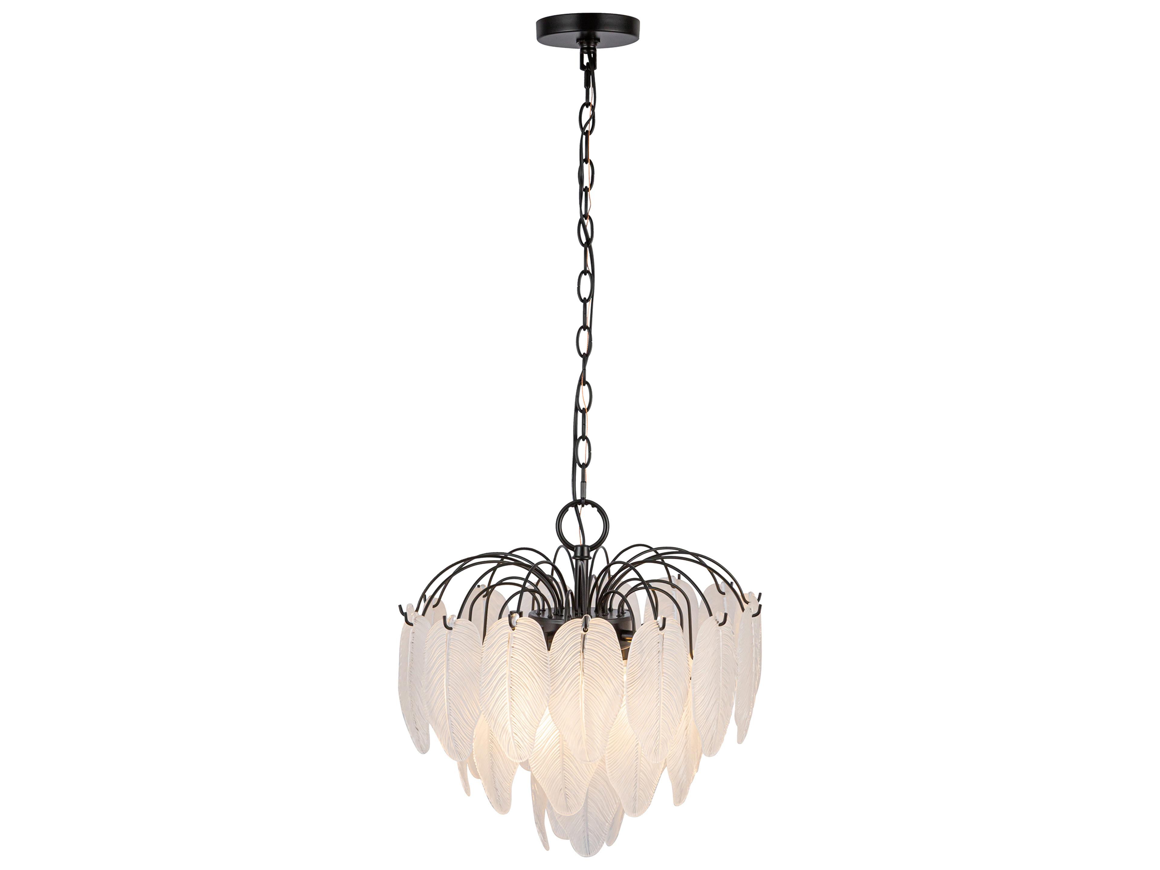 Artcraft Alessia 4-Light Black Chandelier